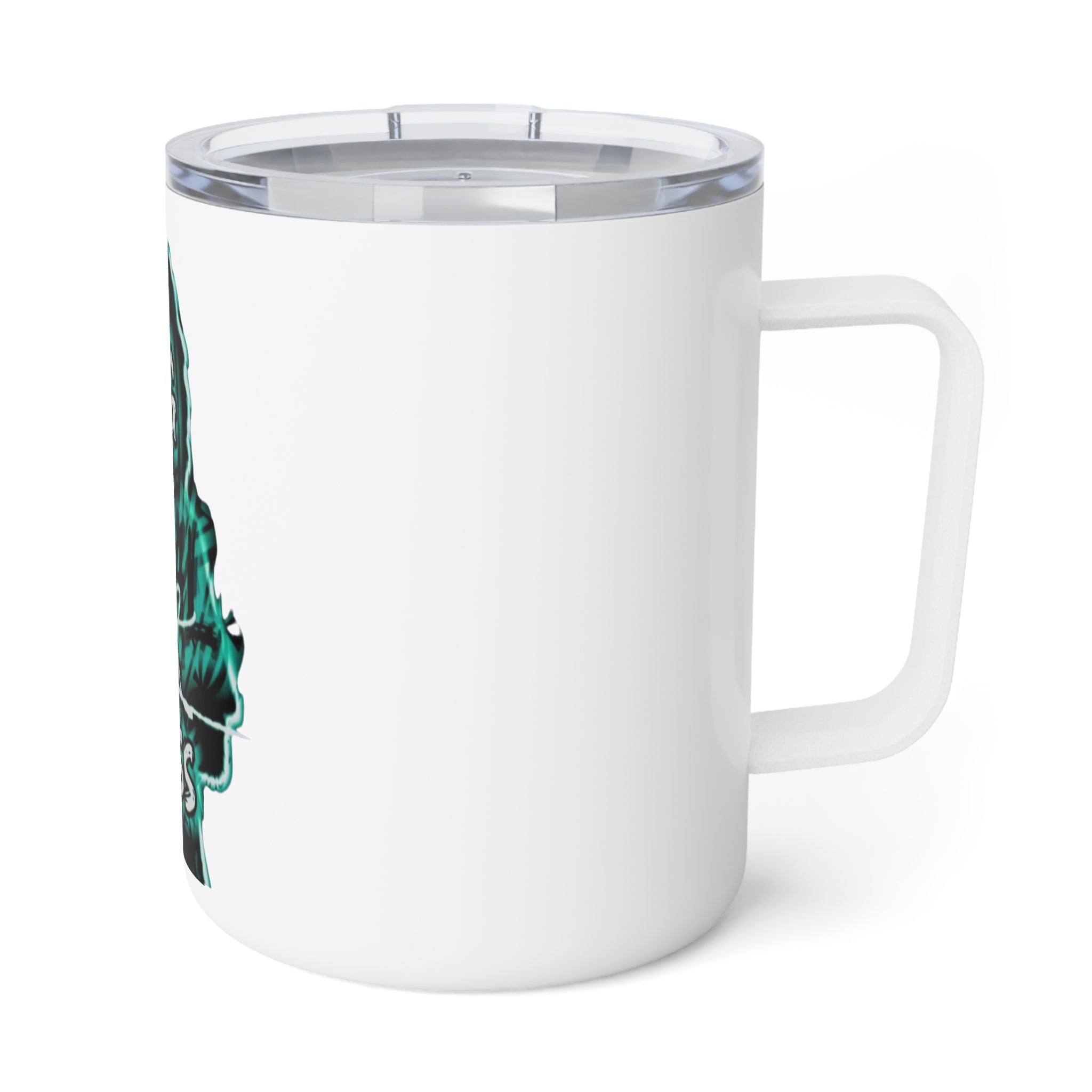 OG Final Boss Insulated Coffee Mug — 10oz Blue Green Hoodie Graphic Travel Mug