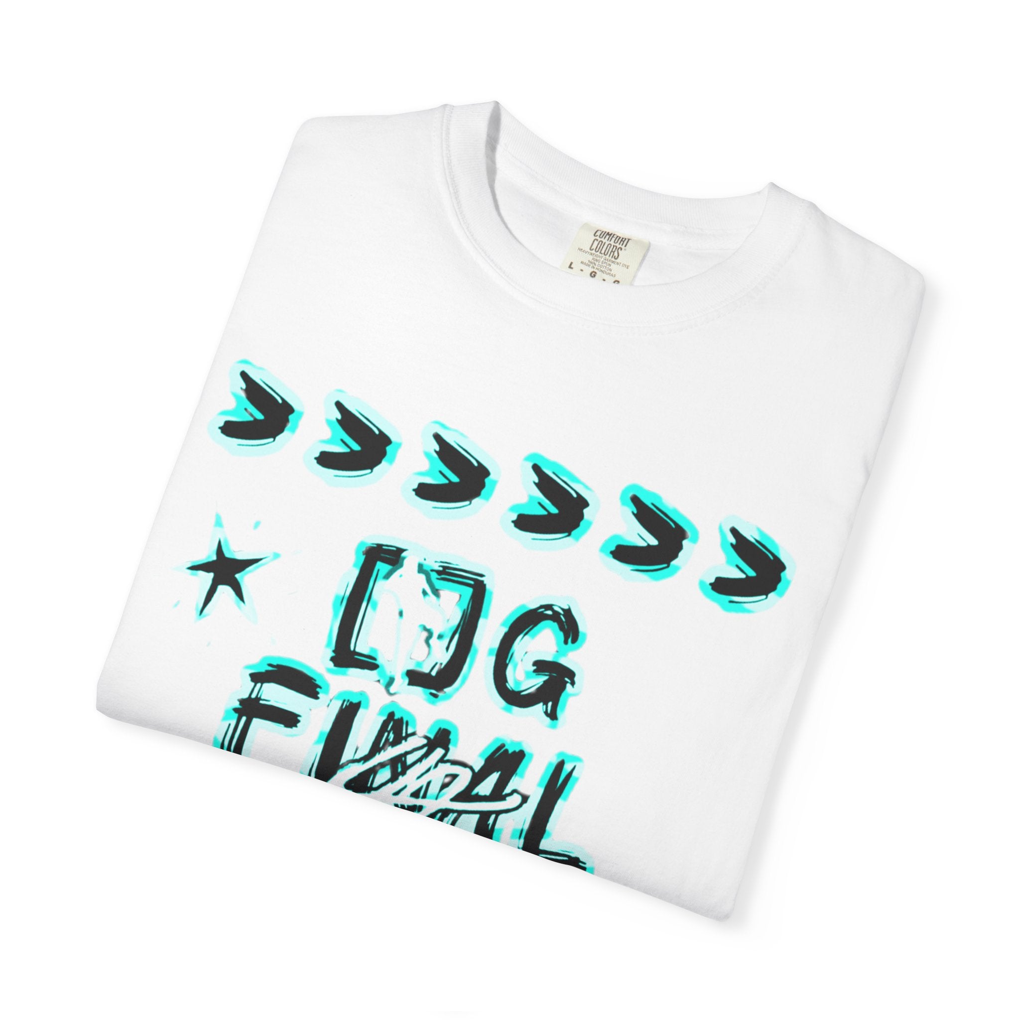 OG Final Boss Graphic Cyan star designed T-shirt - Streetwear