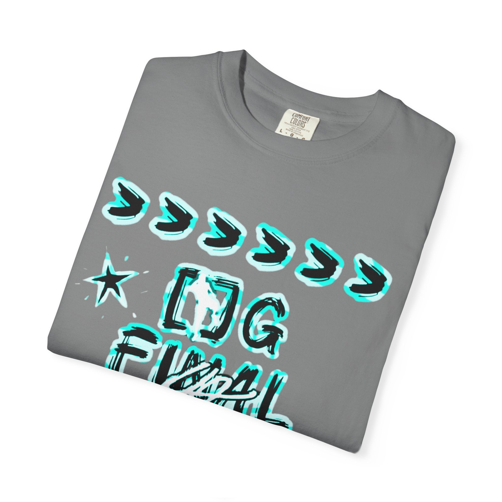 OG Final Boss Graphic Cyan star designed T-shirt - Streetwear