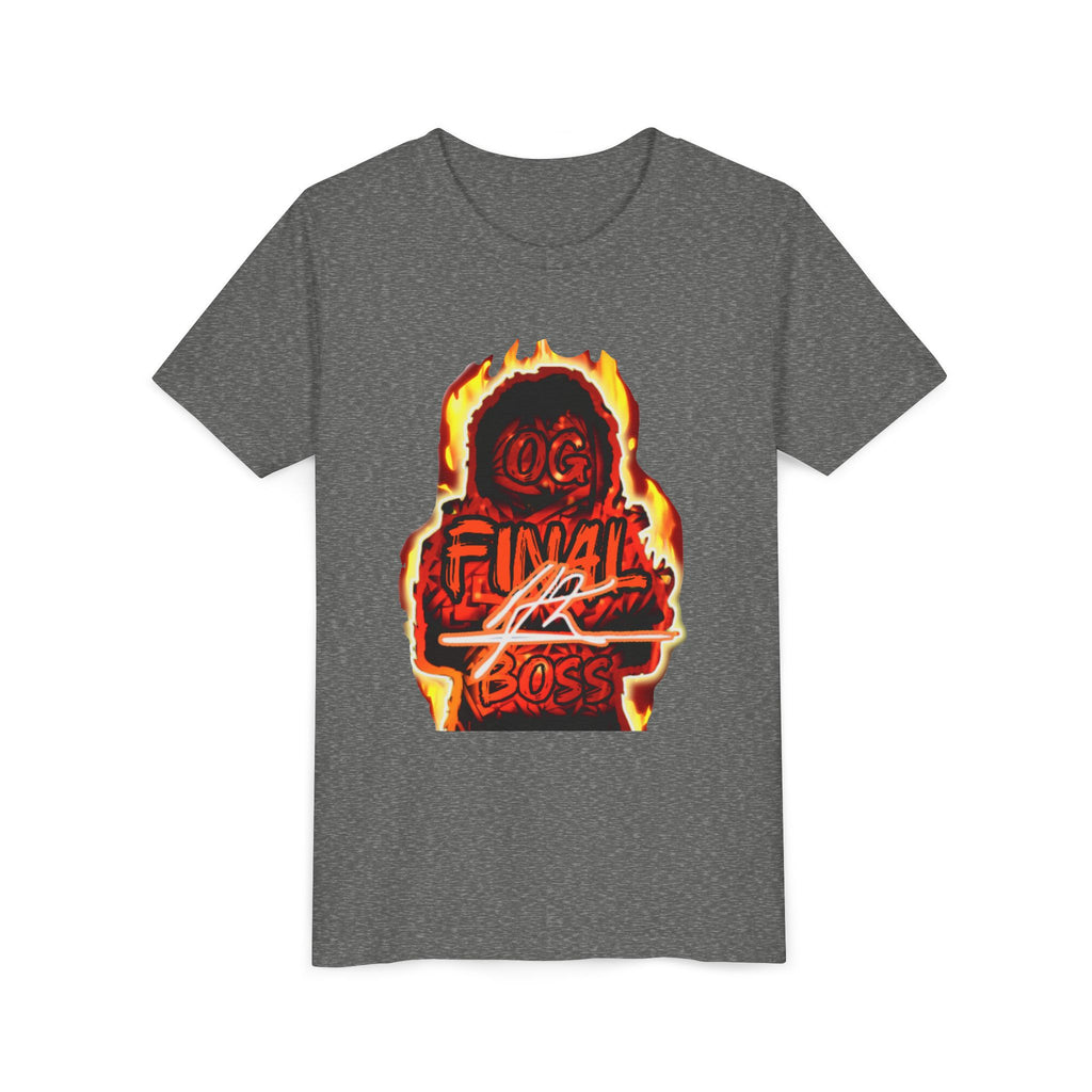 Youth Tee — "OG Final Boss" - Flame Orange - Graphic Shirt