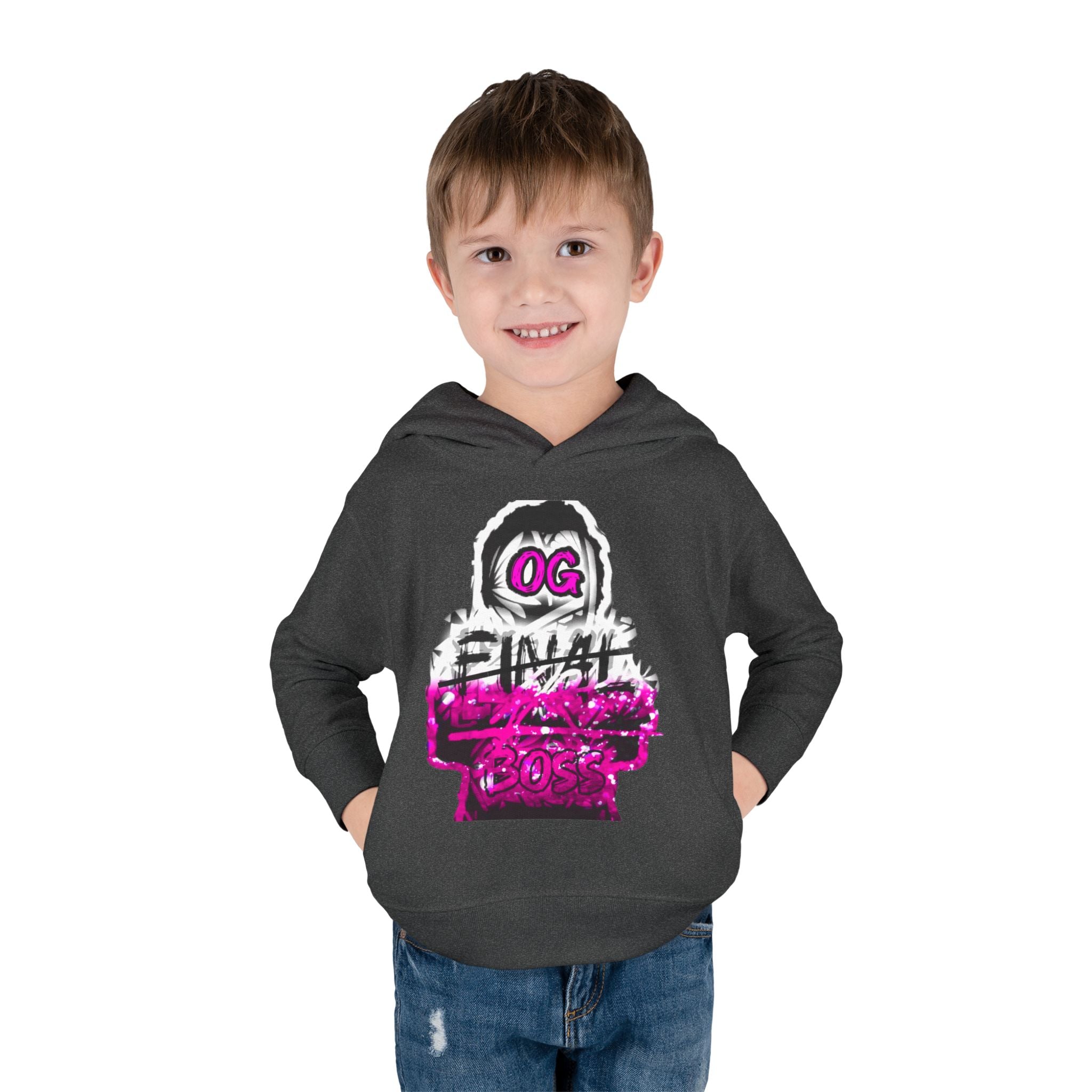 Toddler Hoodie — 'OG Final Boss' Retro Gamer Pullover