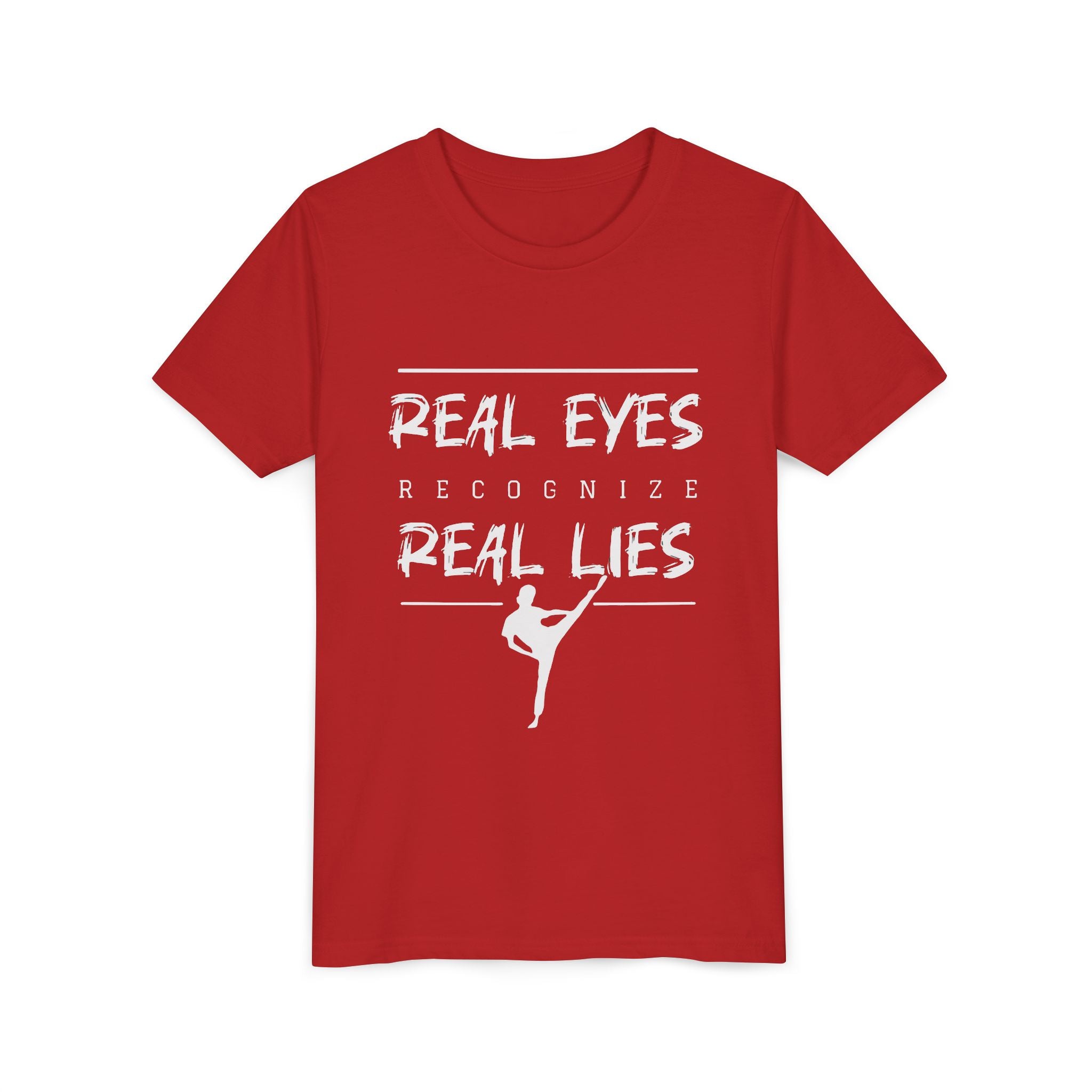 Youth Tee — "Real Eyes Recognize Real Lies" Dance Graphic T‑Shirt