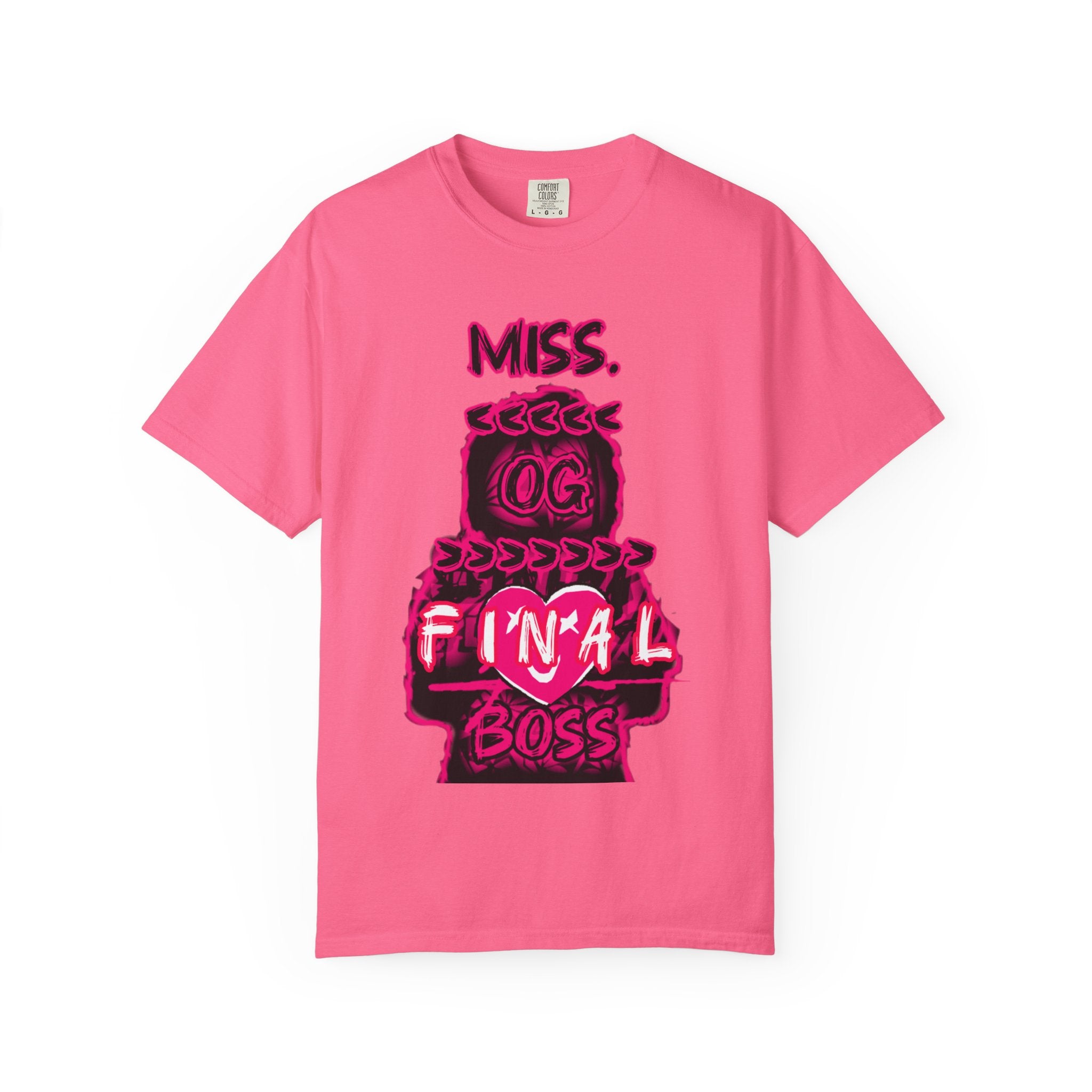Miss OG Final Boss T-Shirt — Retro Neon Gaming Graphic Tee