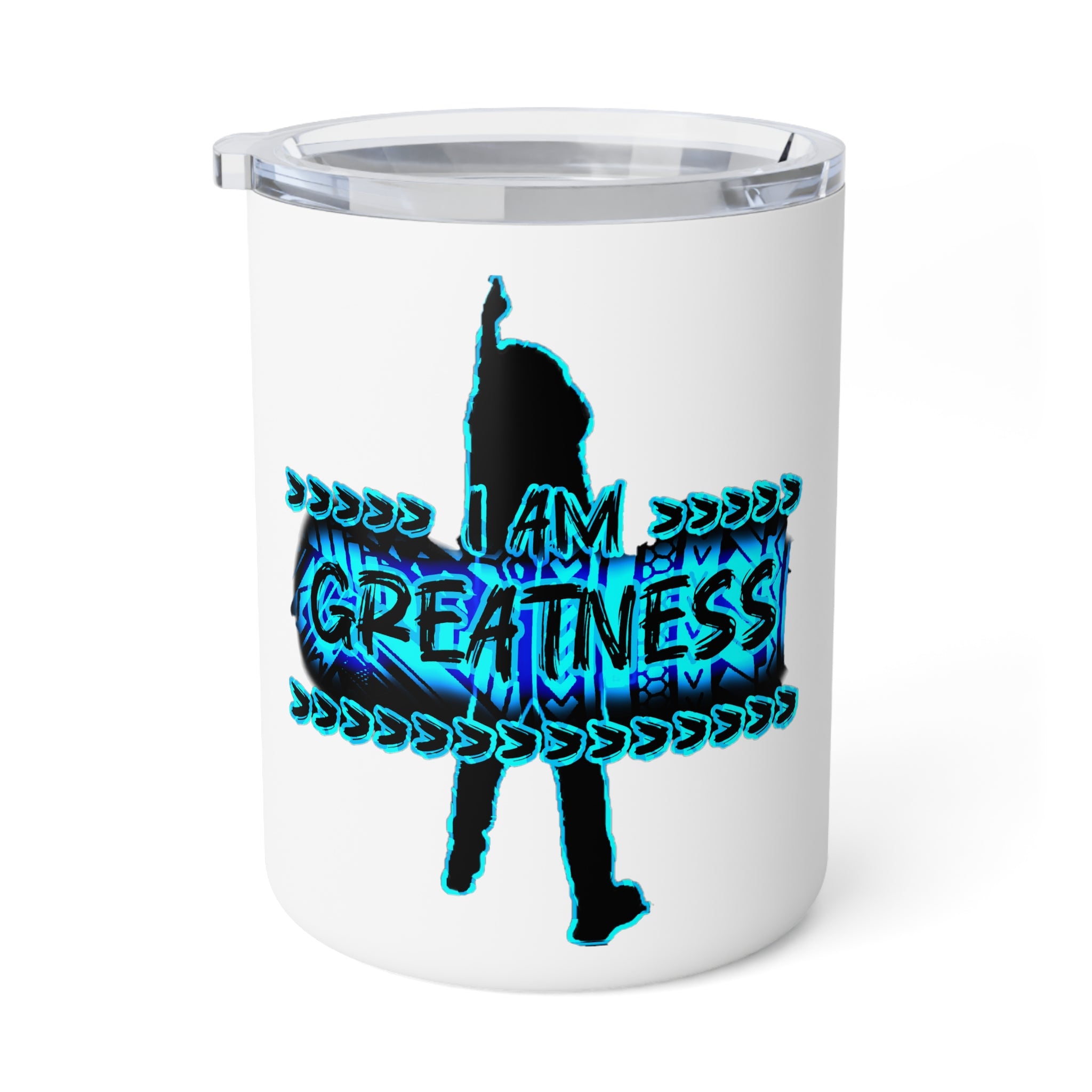 Insulated Mug — "I Am Greatness" Motivational 10oz Travel Tumbler
