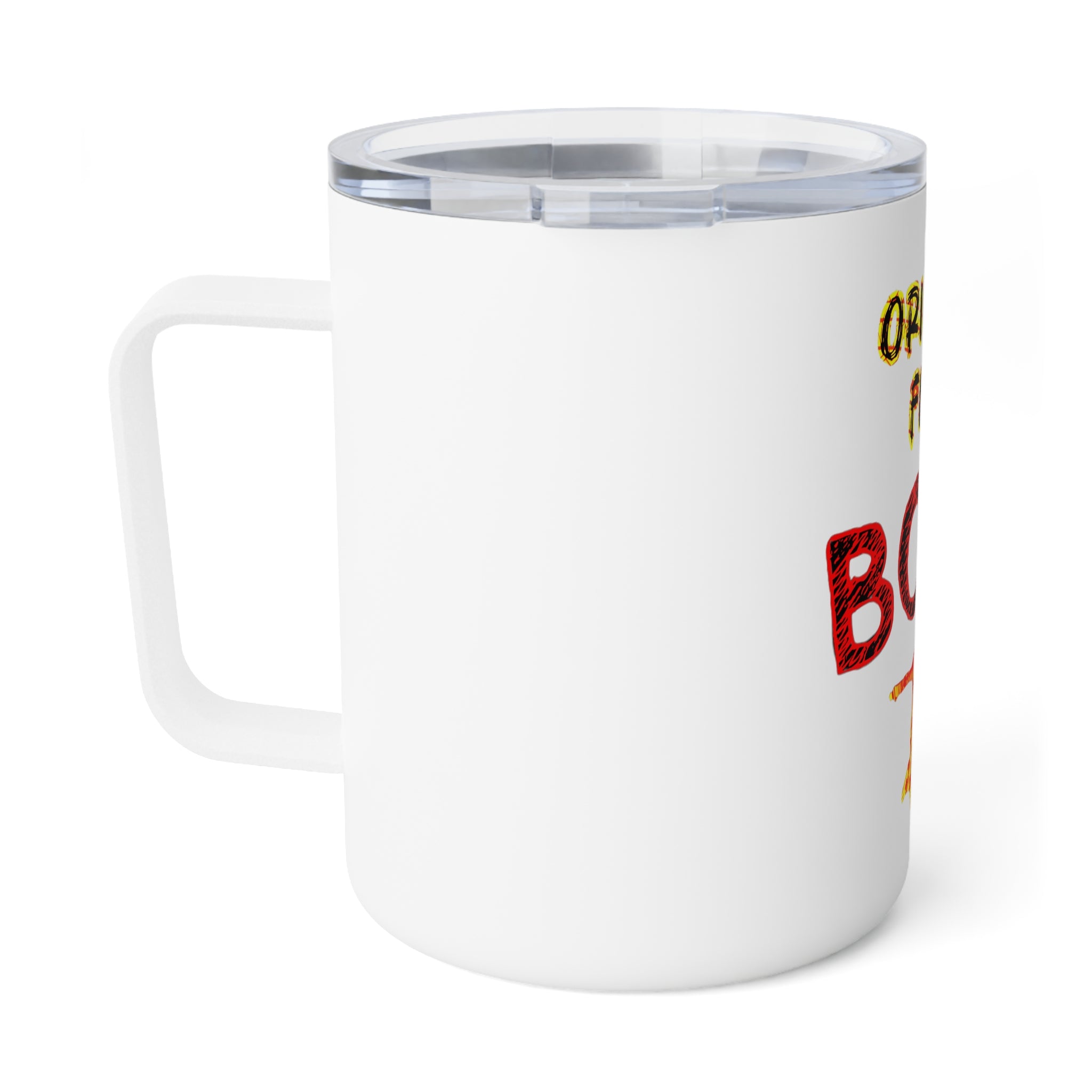 Original Final Boss 10oz Insulated Coffee Mug — Gamer Retro Graphic Travel Tumbler