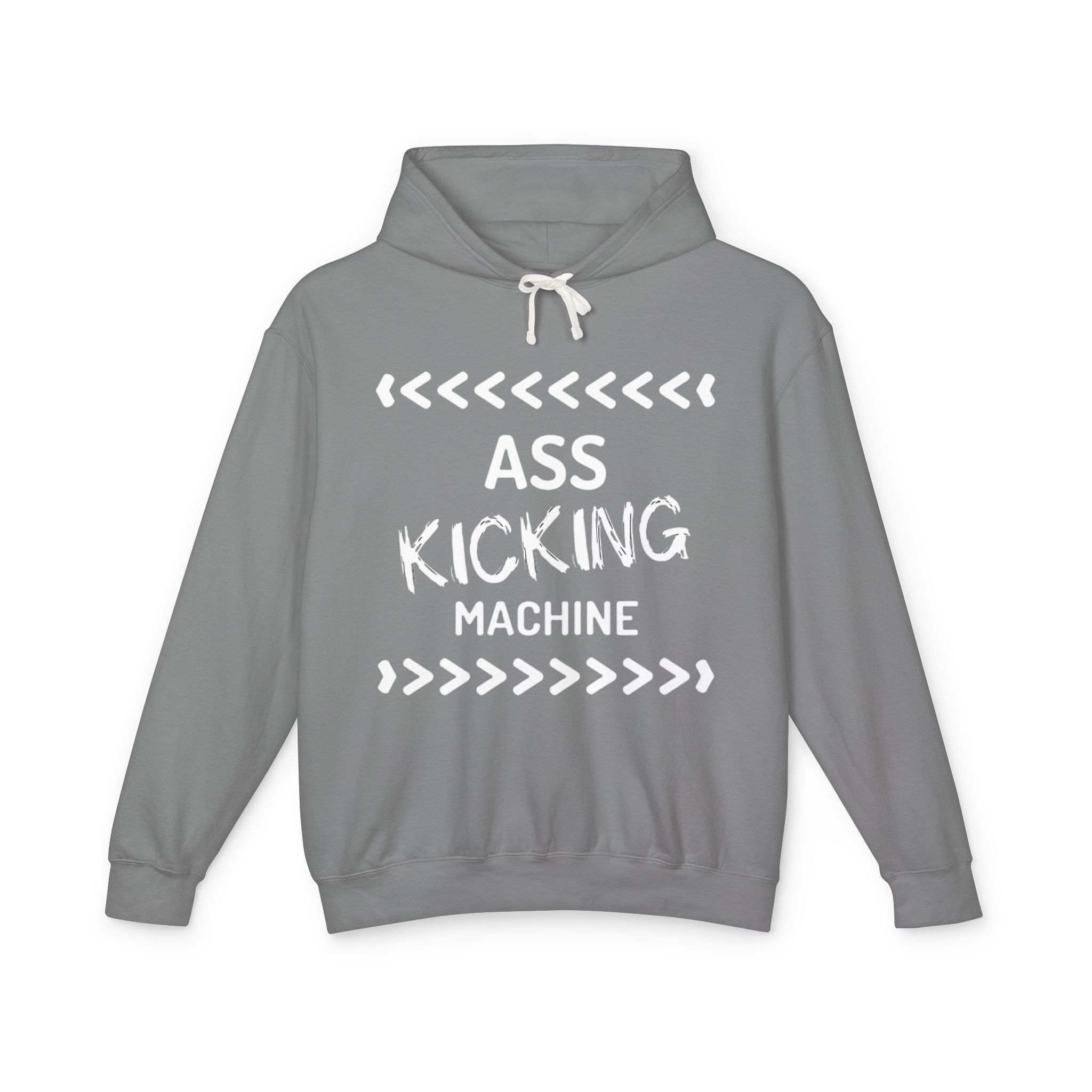 Hoodie — "Ass Kicking Machine" Lightweight Casual Pullover