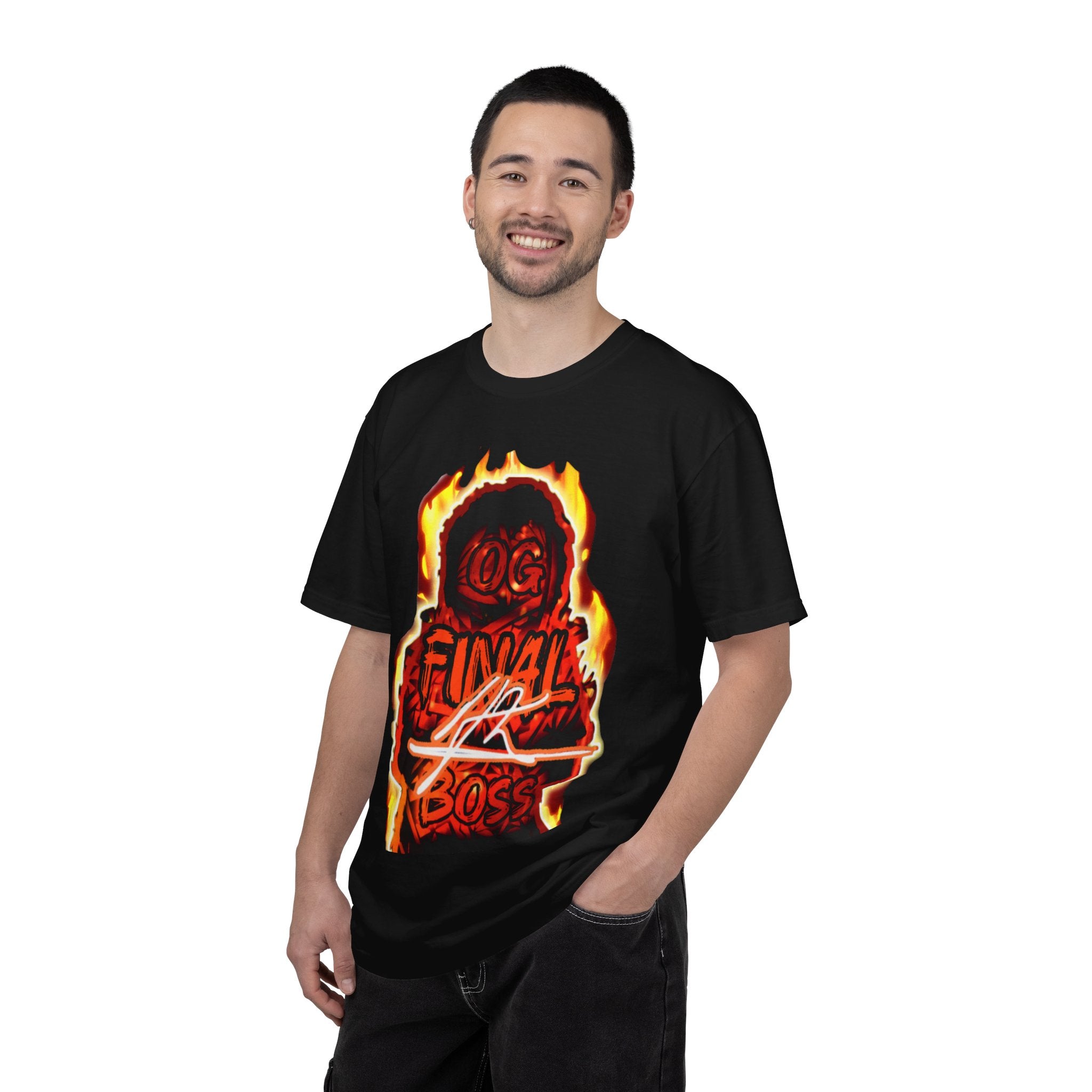 OG Final Boss T-shirt — Flame Orange - Graphic designer Streetwear