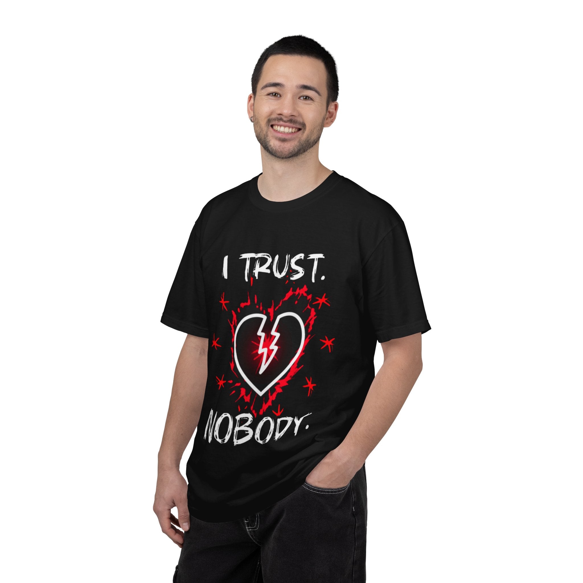Broken Heart Graphic T-Shirt — Lightning Bolt Punk Tee