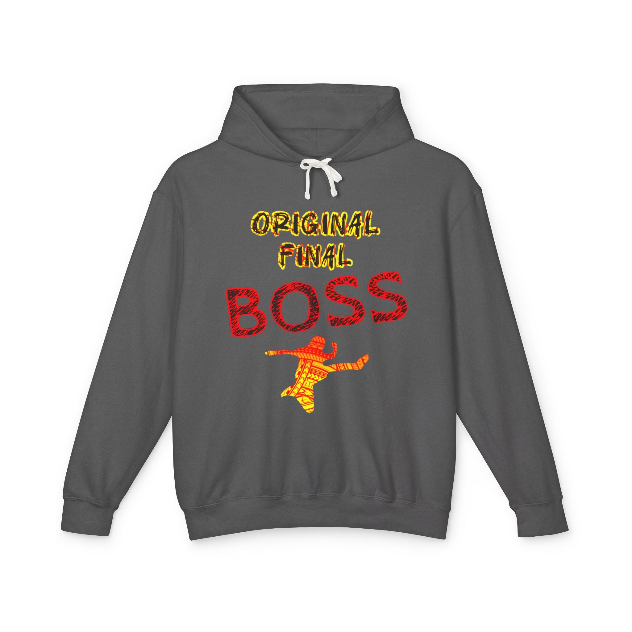 Original Final Boss Hoodie — Retro Orange Graphic Pullover