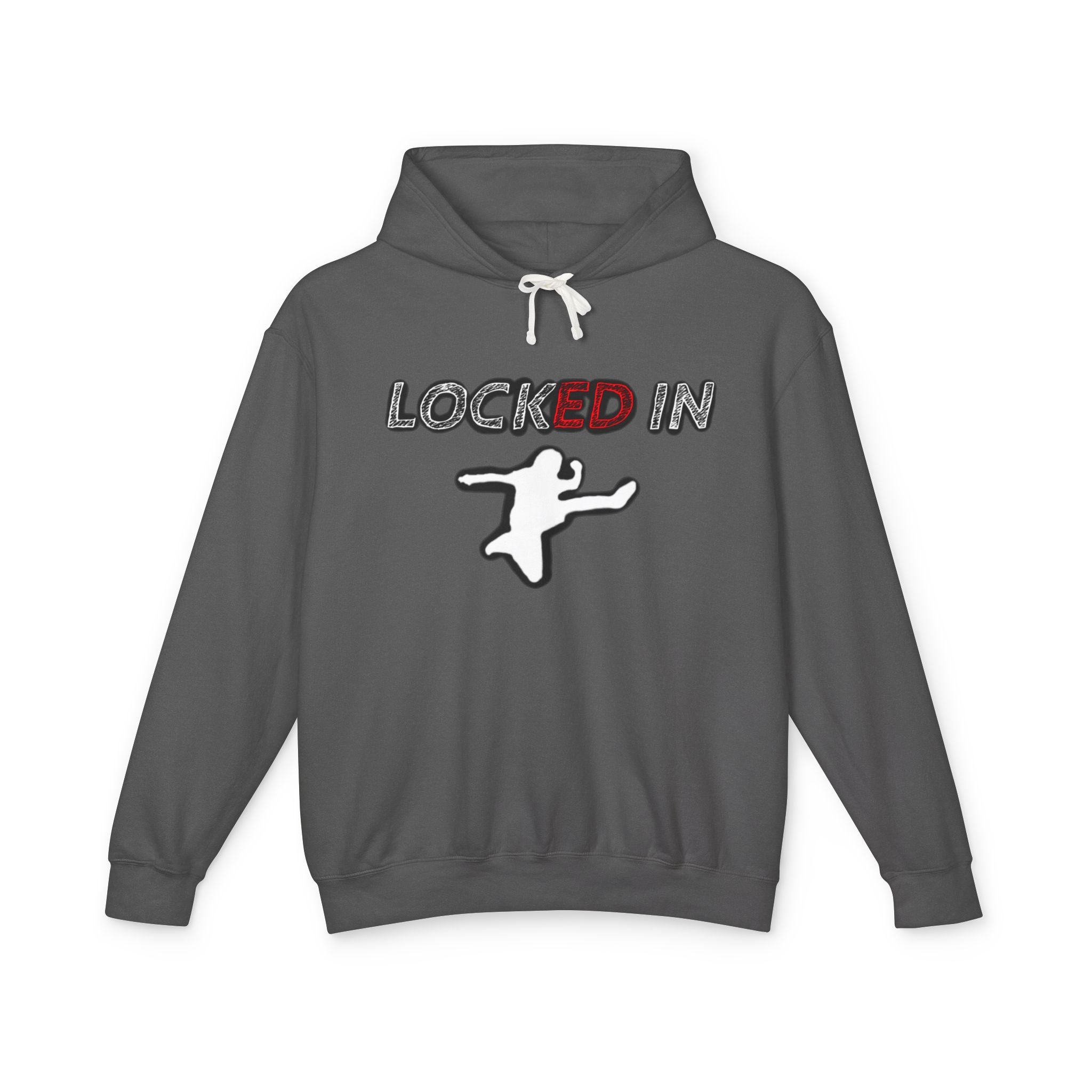 Locked In Hoodie — 'Locked In' Graphic Hooded Sweatshirt with Back Star Name Detail
