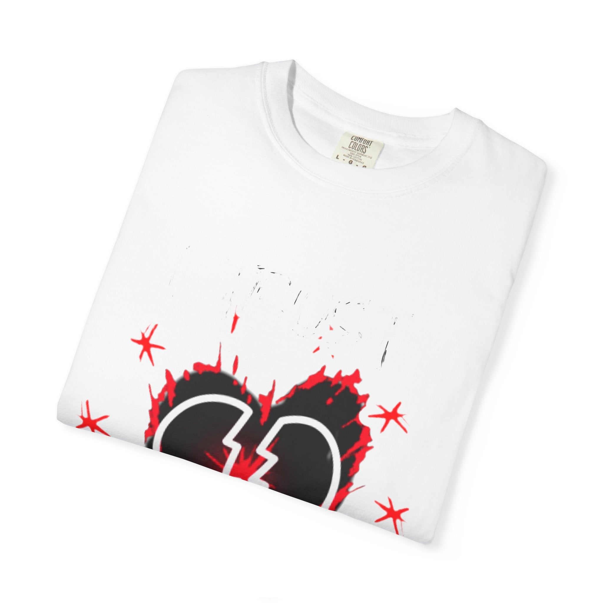 Broken Heart Graphic T-Shirt — Lightning Bolt Punk Tee