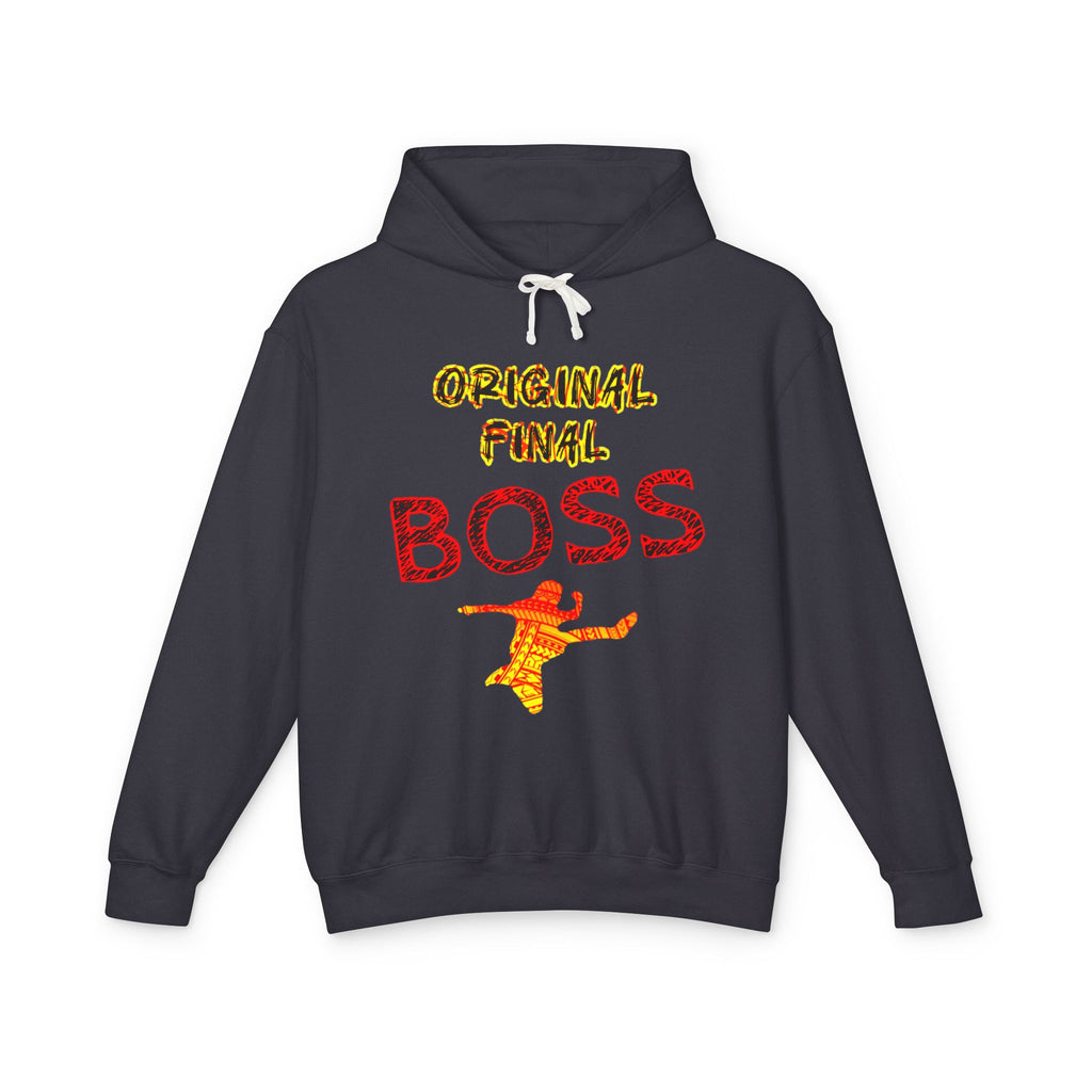 Original Final Boss Hoodie — Retro Orange Graphic Pullover