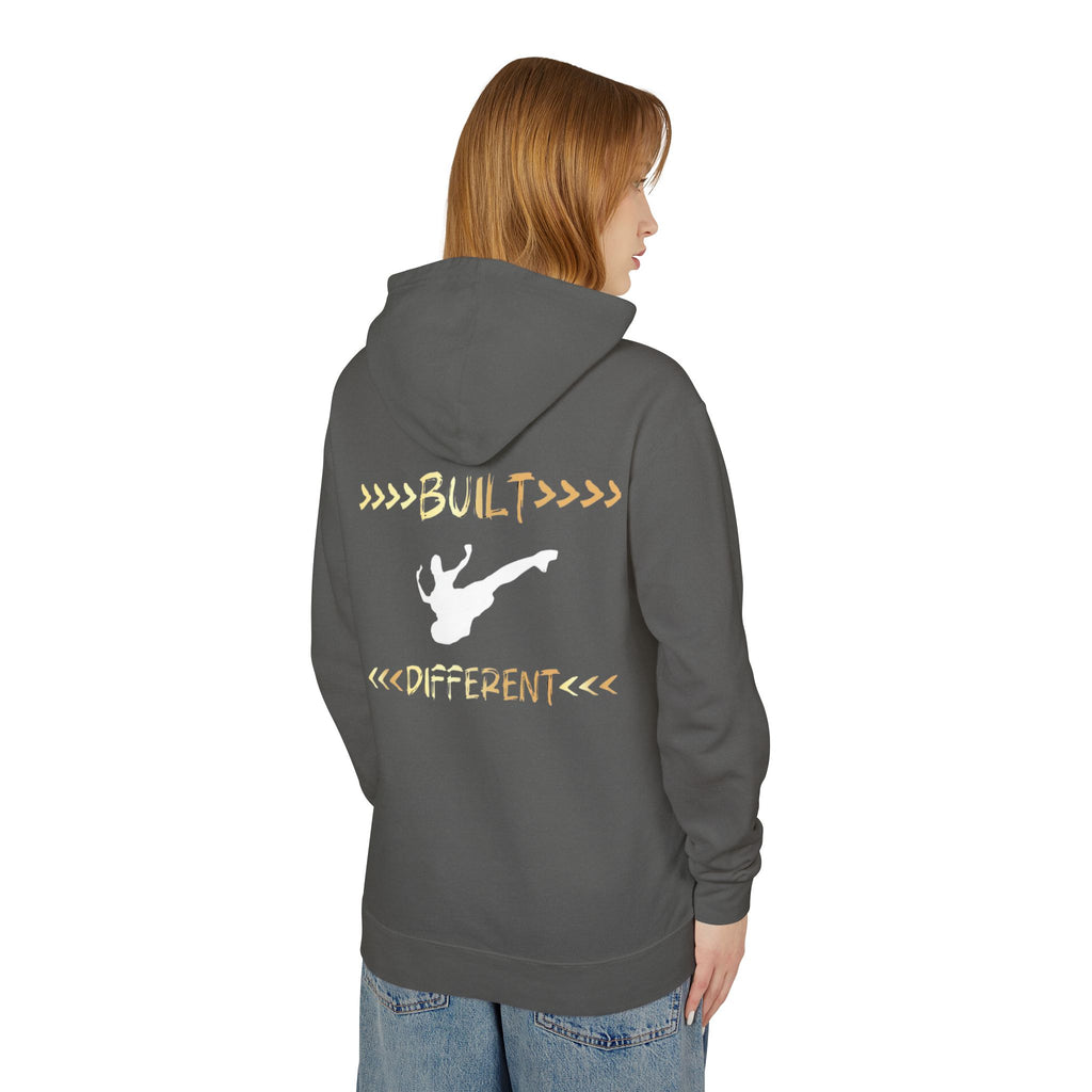Built Different Martial Arts Hoodie — Karate Kick Graphic Pullover