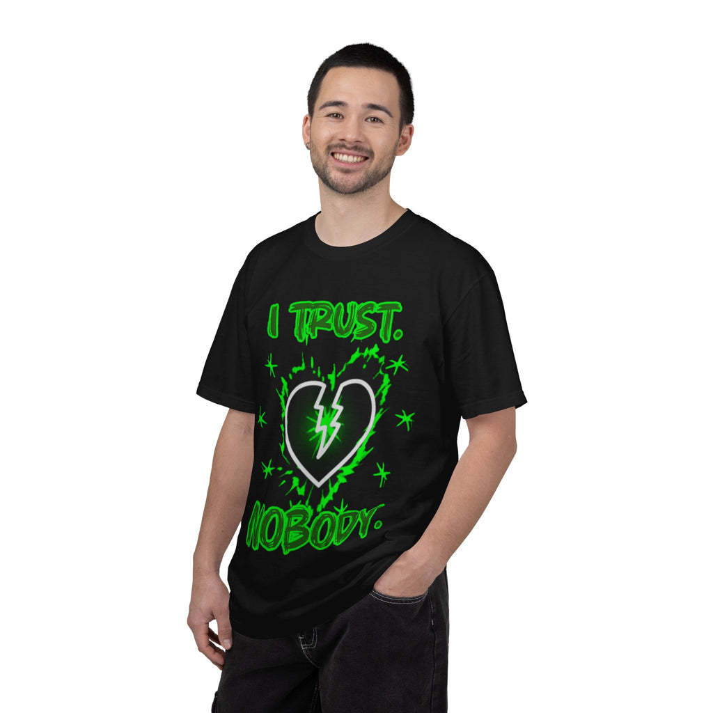 "I trust. Nobody." - Green graphic - Streetwear Unisex Garment-Dyed T-shirt