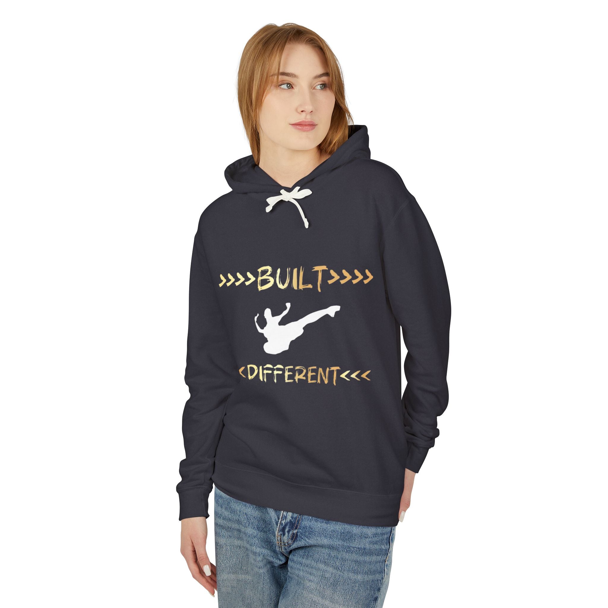 Built Different Martial Arts Hoodie — Karate Kick Graphic Pullover