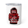 OG Final Boss Insulated Coffee Mug — 10oz Red, white and black Hoodie Graphic Travel Mug