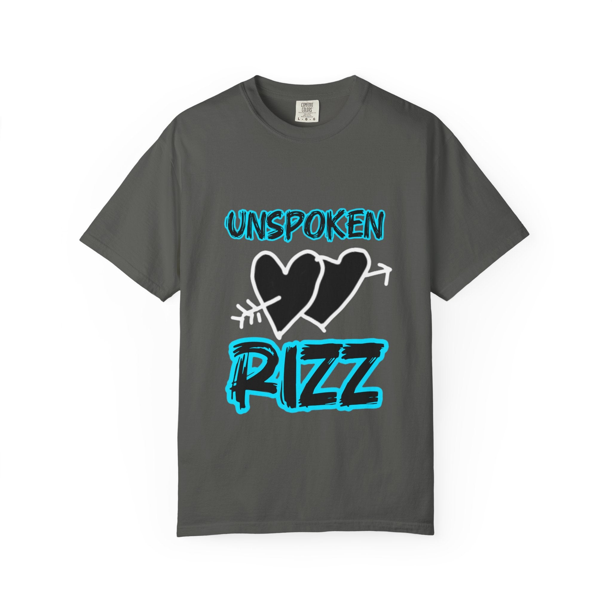 Unspoken Rizz Graphic T‑Shirt — 'Unspoken' Heart Front & 'Angel Rivera' Back
