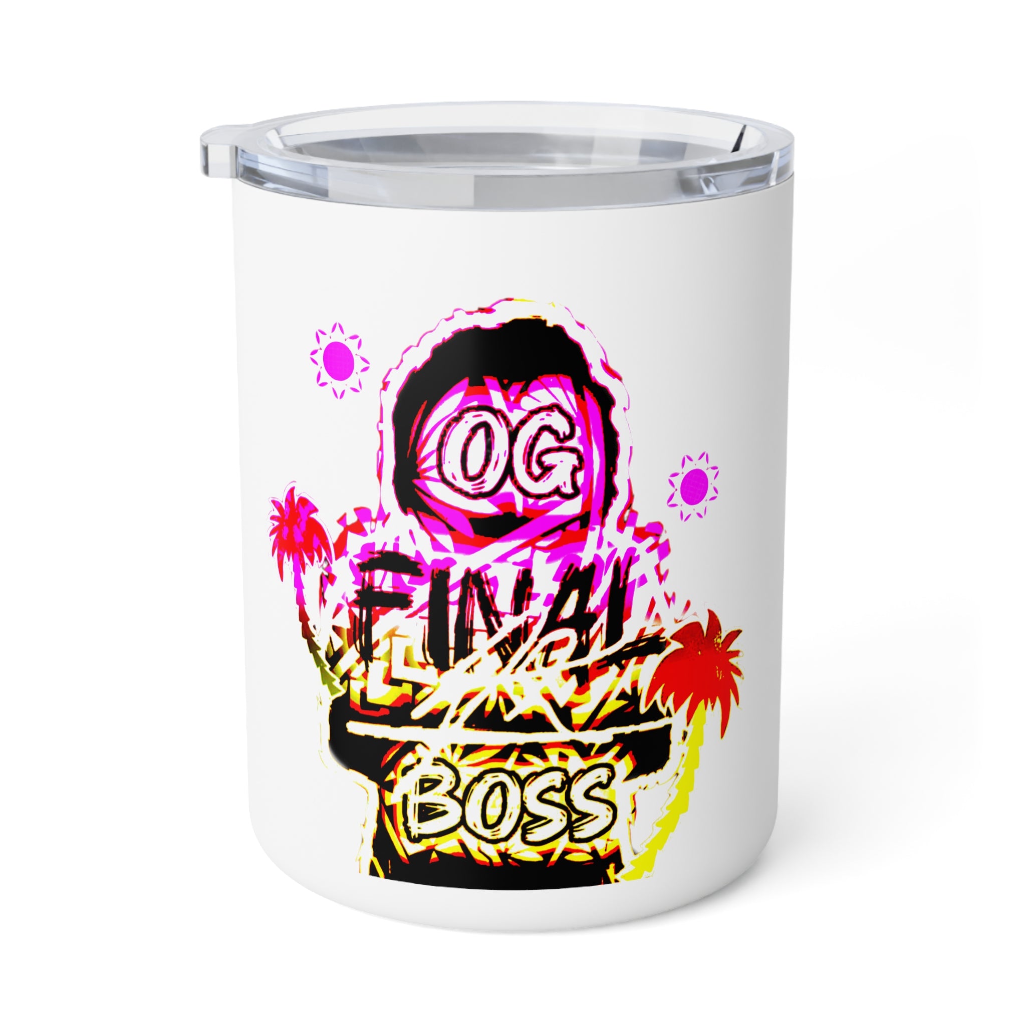 OG Final Boss 10oz Insulated Coffee Mug – Neon Tropical Summer Edition Tumbler