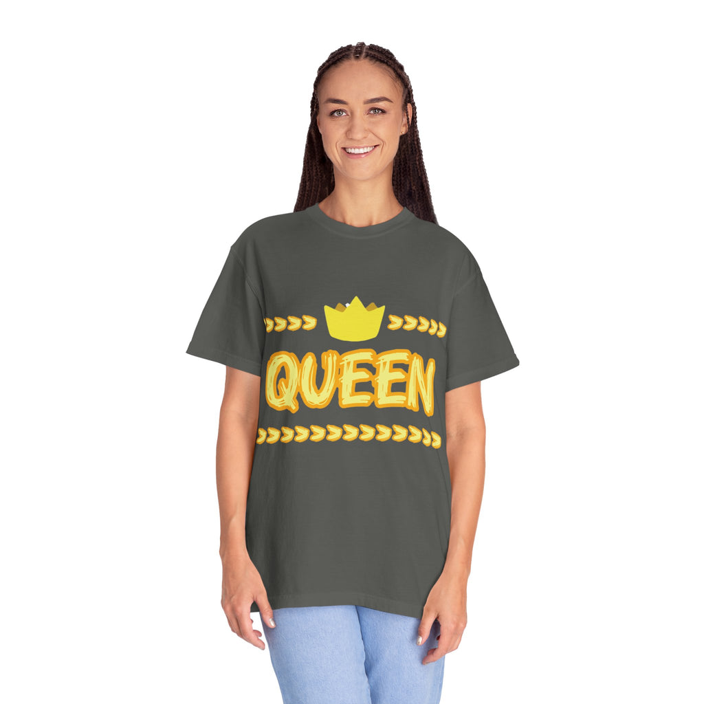 Queen Graphic T-Shirt — Yellow Crown Casual Tee