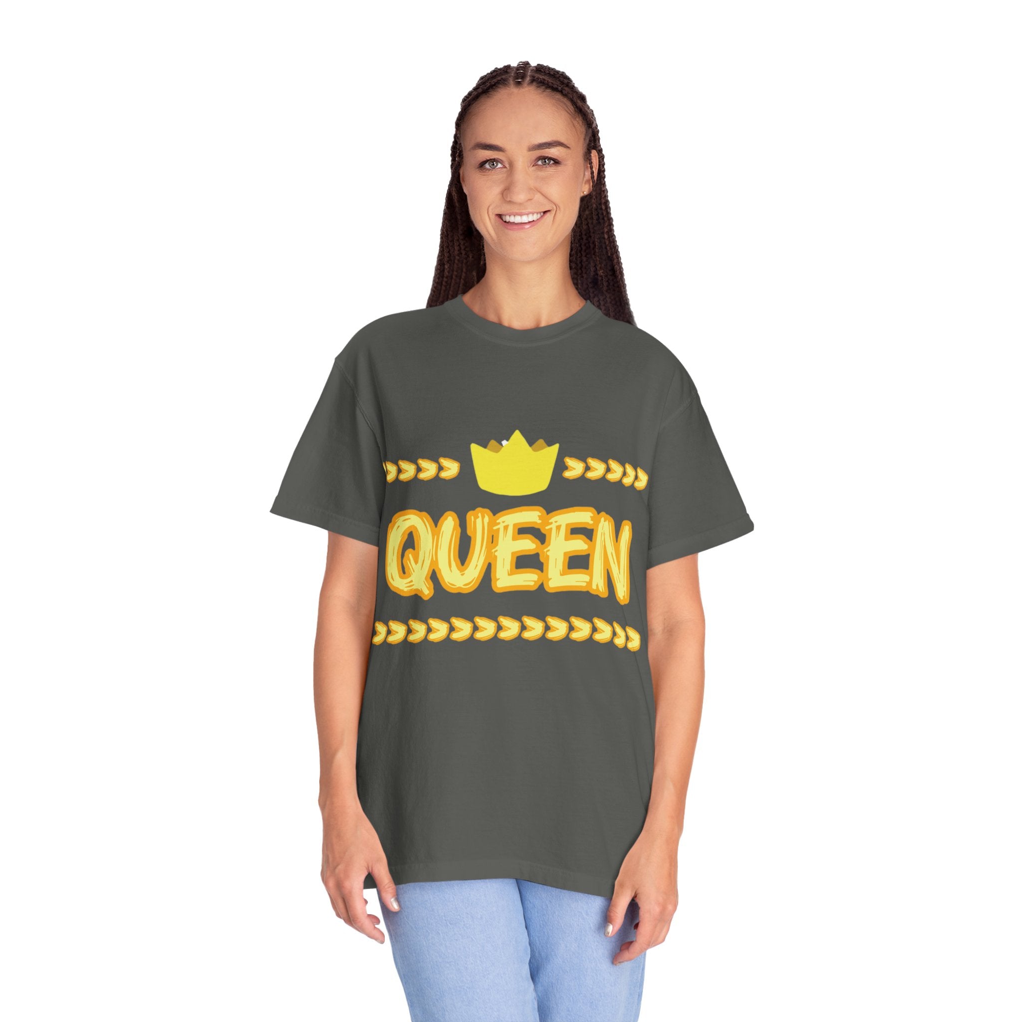 Queen Graphic T-Shirt — Yellow Crown Casual Tee