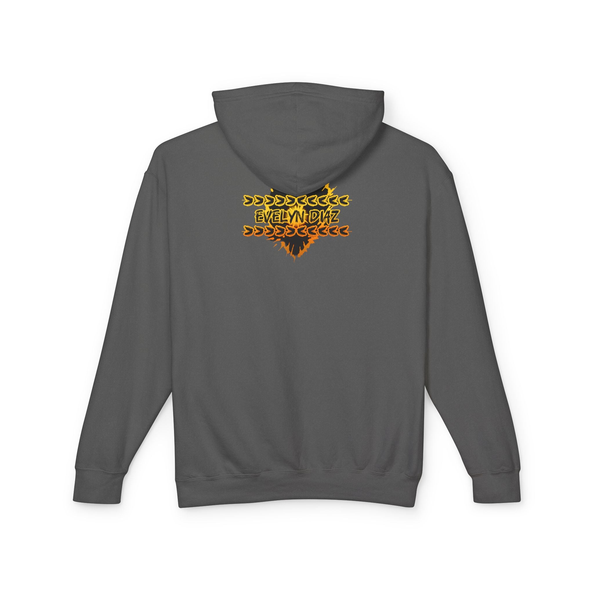Badass Flame Graphic Hoodie — Bold Retro Fire Text Lightweight Hooded Sweatshirt