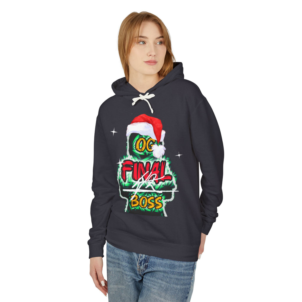 Final Boss OG Christmas Hoodie — Gamer Holiday Pullover with Santa Hat