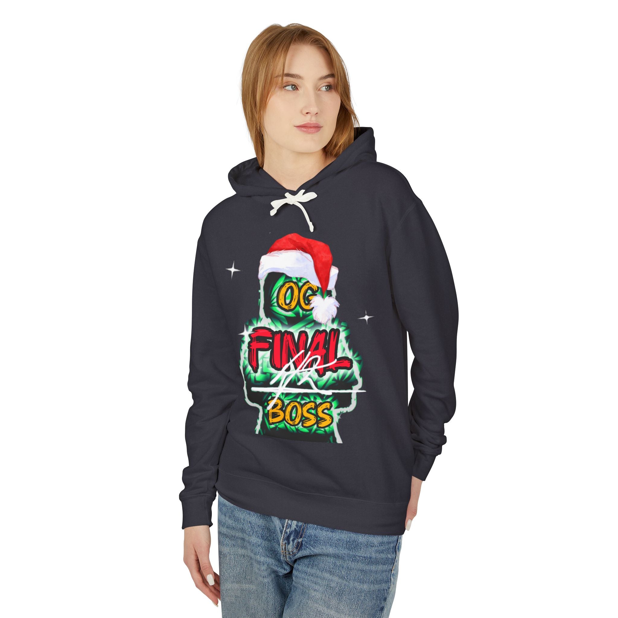 Final Boss OG Christmas Hoodie — Gamer Holiday Pullover with Santa Hat
