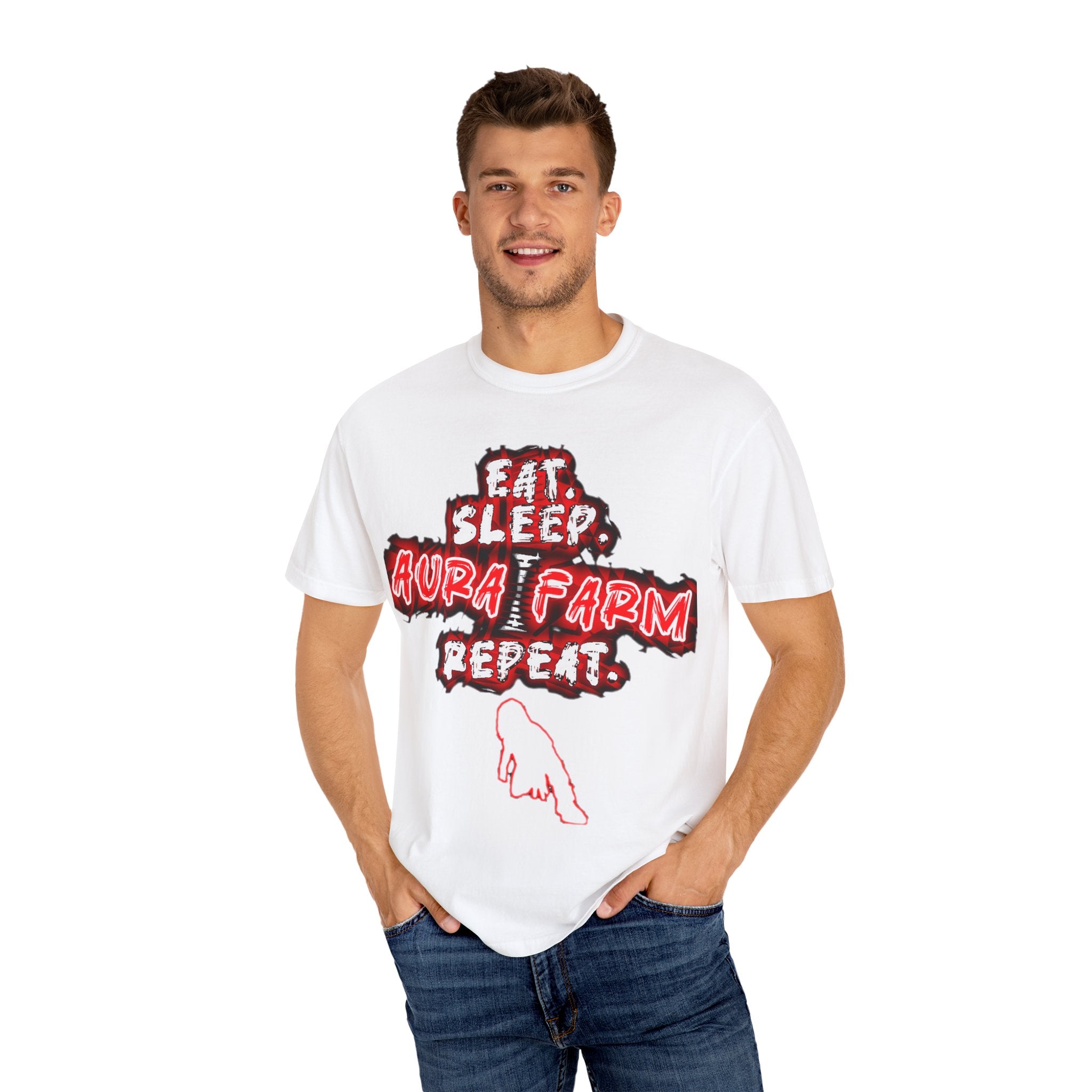 Unisex Farm Life T-shirt - Eat Sleep Aura Farm Repeat, Perfect for Farmers, Casual Wear, Gifts for Nature Lovers, Farm Stay [...]
