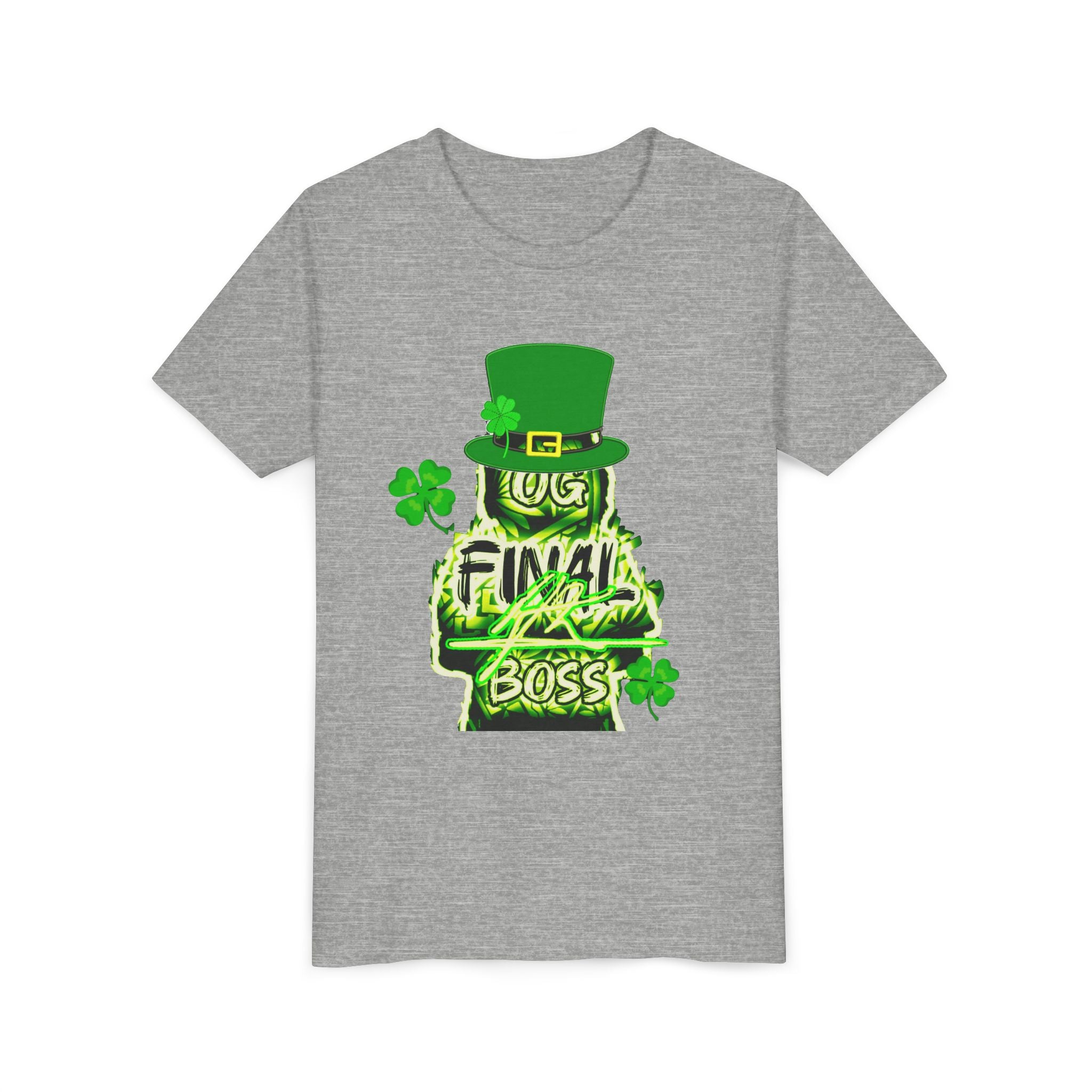 Youth Tee — "OG Final Boss" St. Patrick's Day Leprechaun Graphic