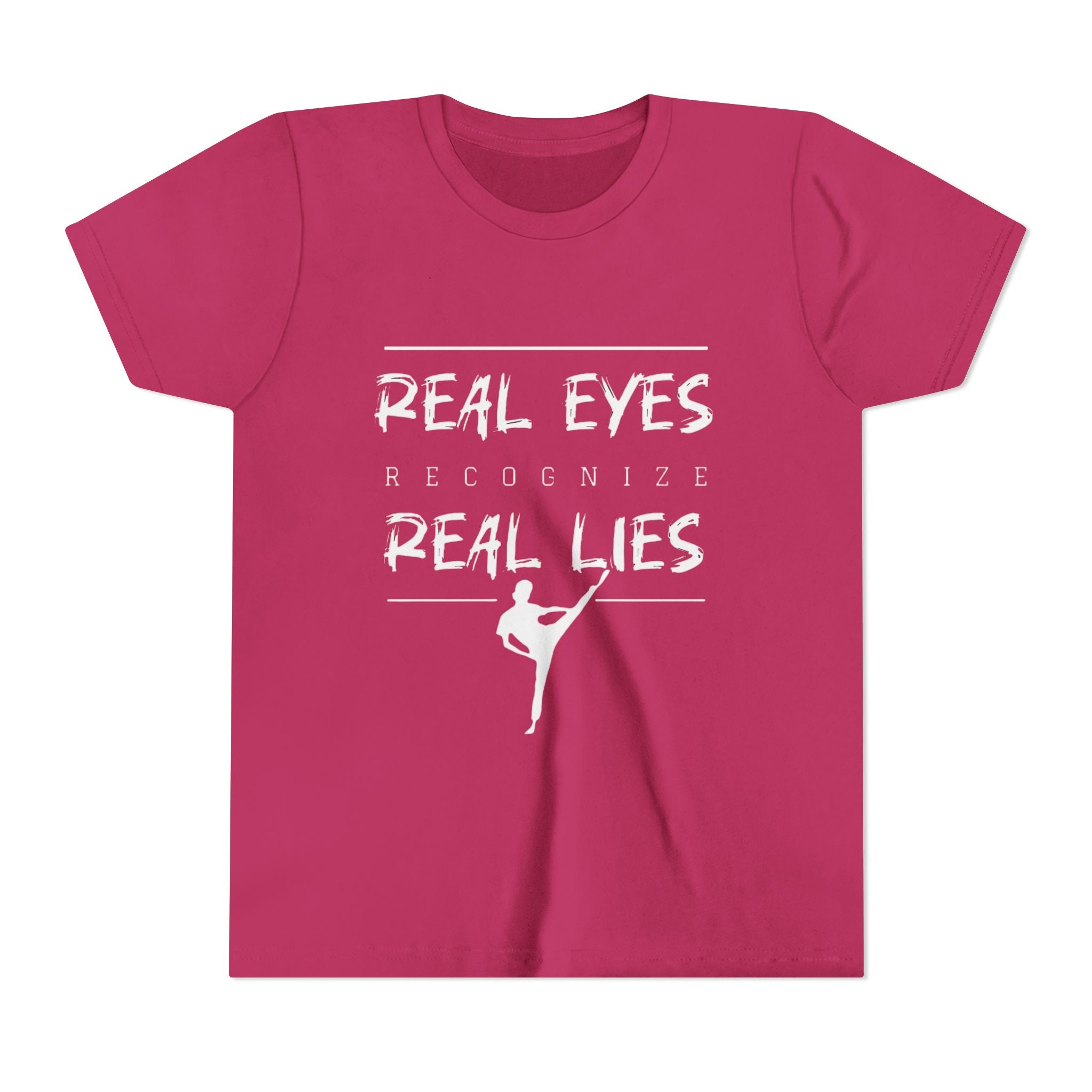 Youth Tee — "Real Eyes Recognize Real Lies" Dance Graphic T‑Shirt