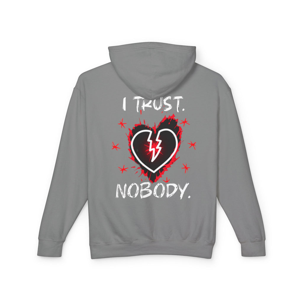 Unisex Lightweight Hooded - Broken Heart Graphic - Sweatshirt