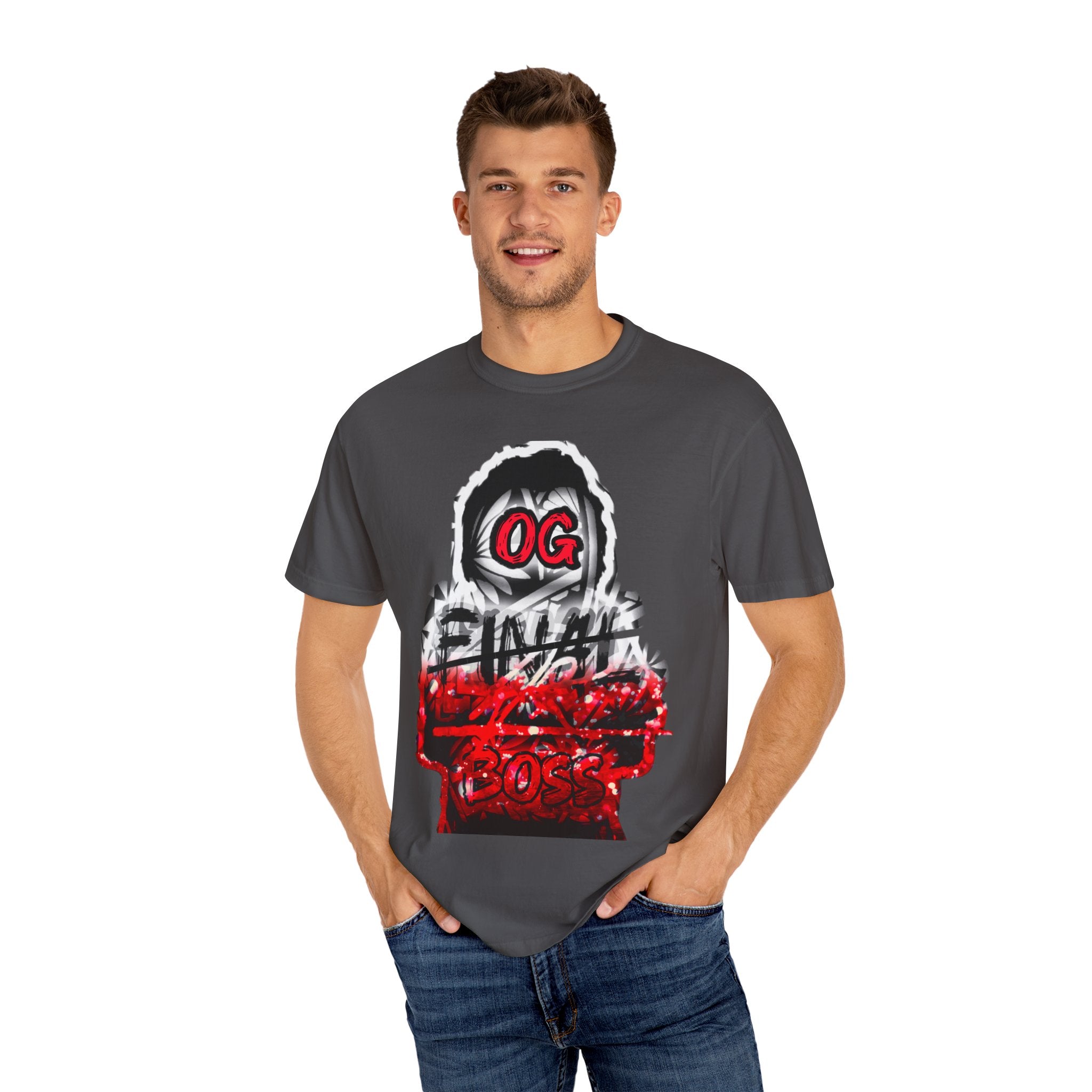 OG F Boss Unisex Garment-Dyed T-shirt