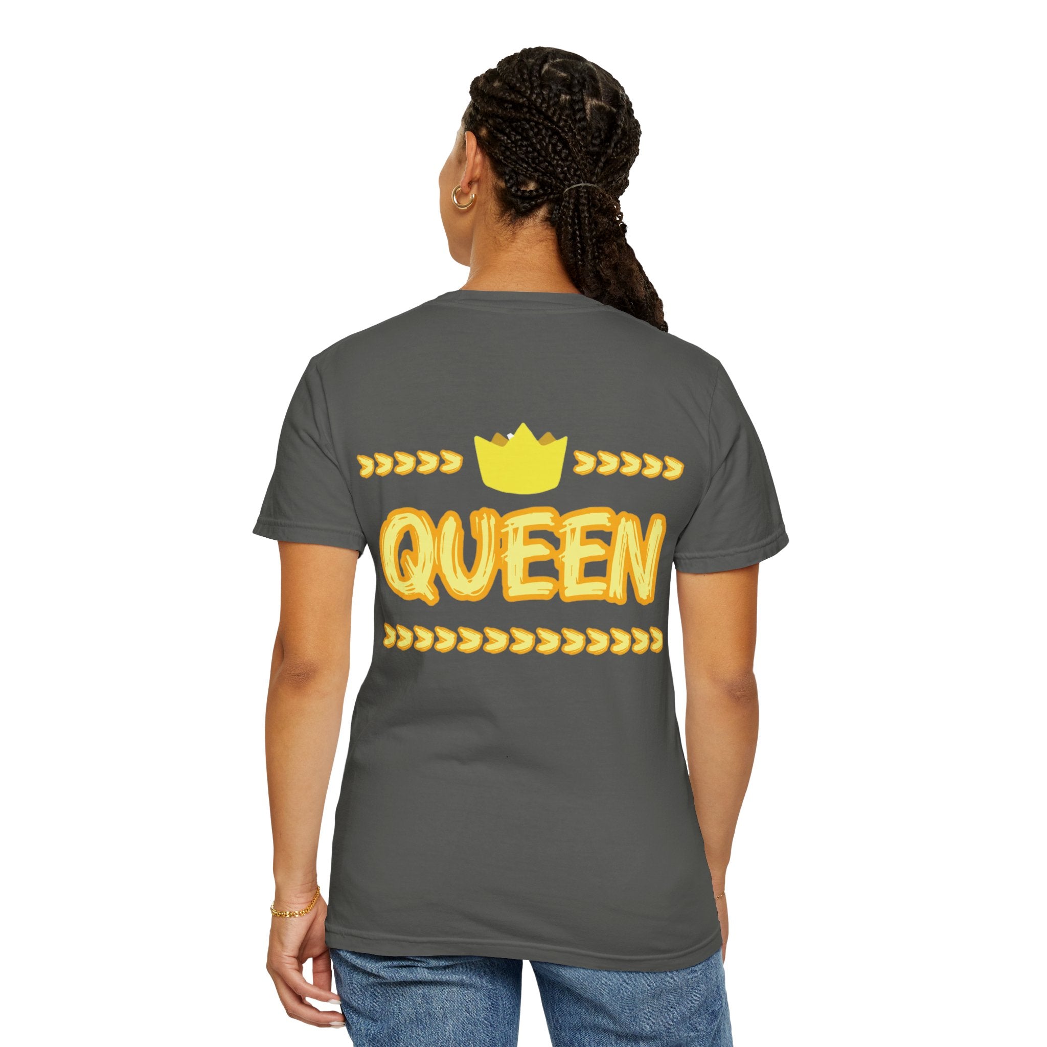 Queen Graphic T-Shirt — Yellow Crown Casual Tee