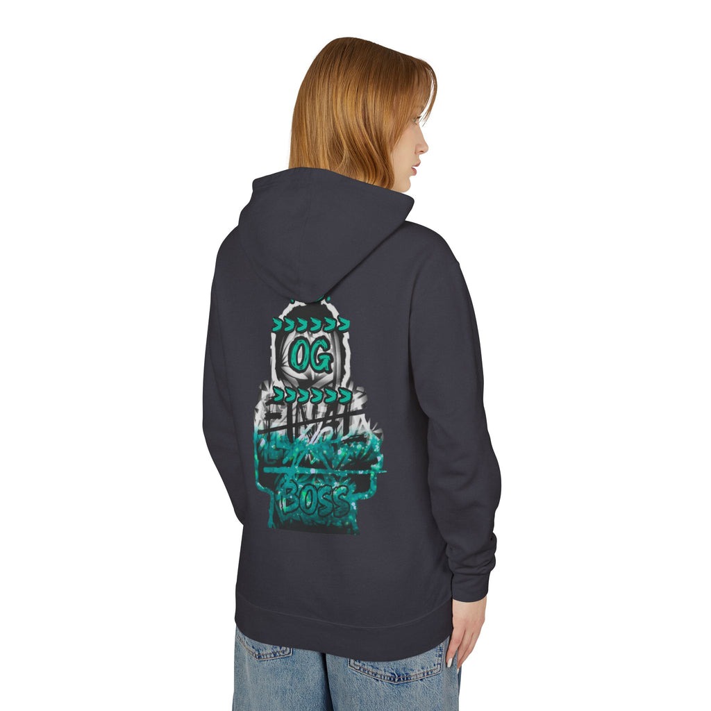 OG Stack Graphic Hoodie — Retro Teal Streetwear Pullover
