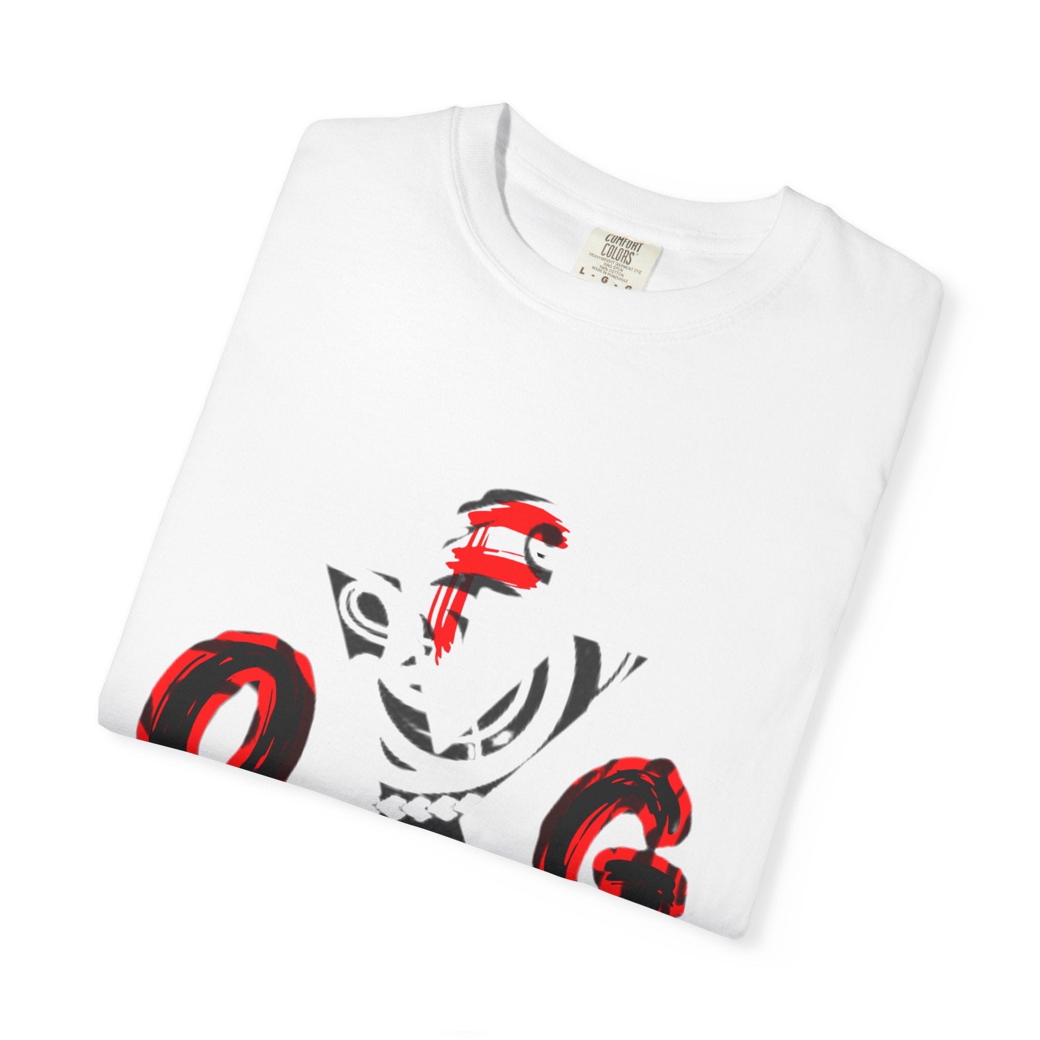 OGFB Abstract Graphic T-Shirt — Red & Black Tribal Lettering