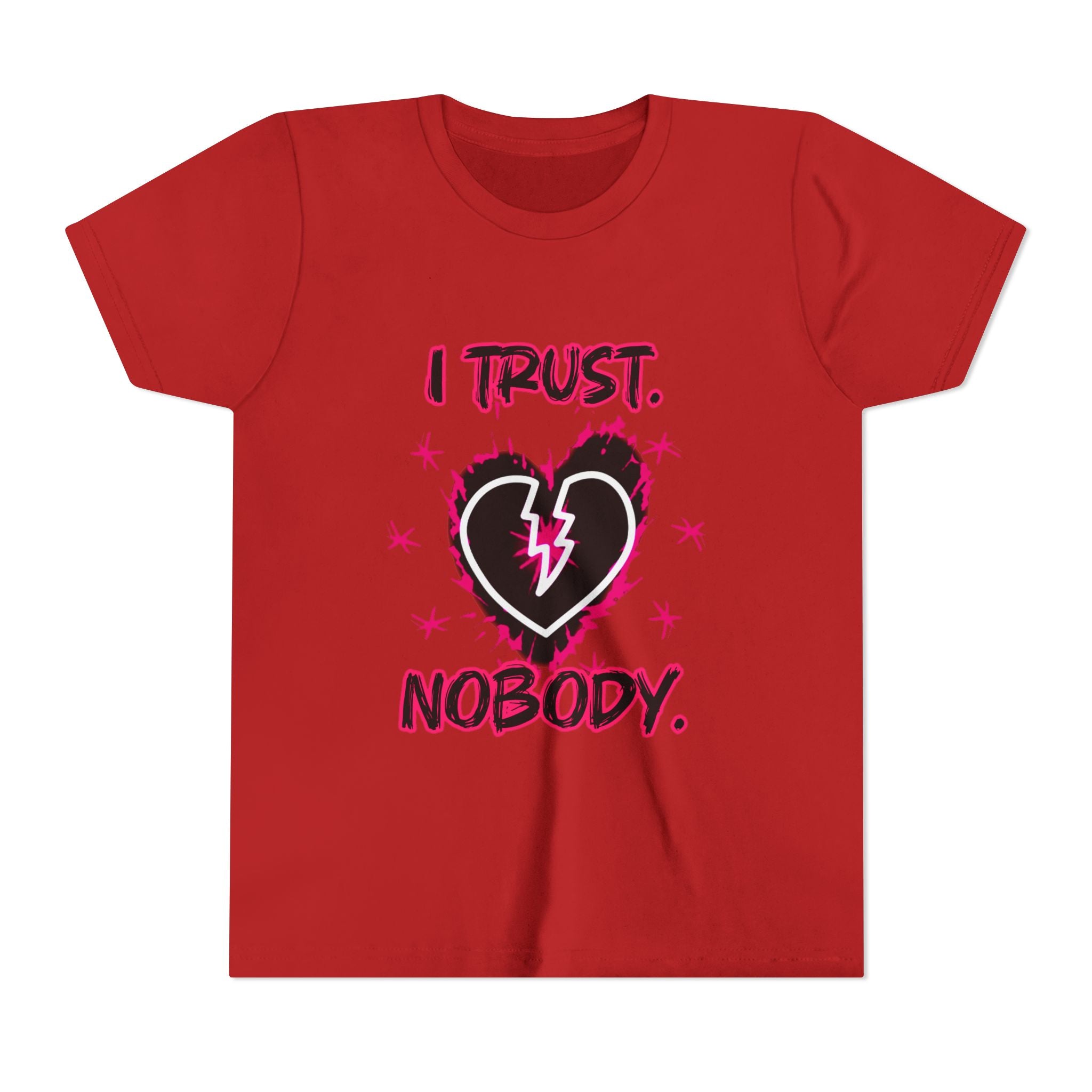 Youth Tee — “I Trust Nobody” Broken Heart Graphic Shirt