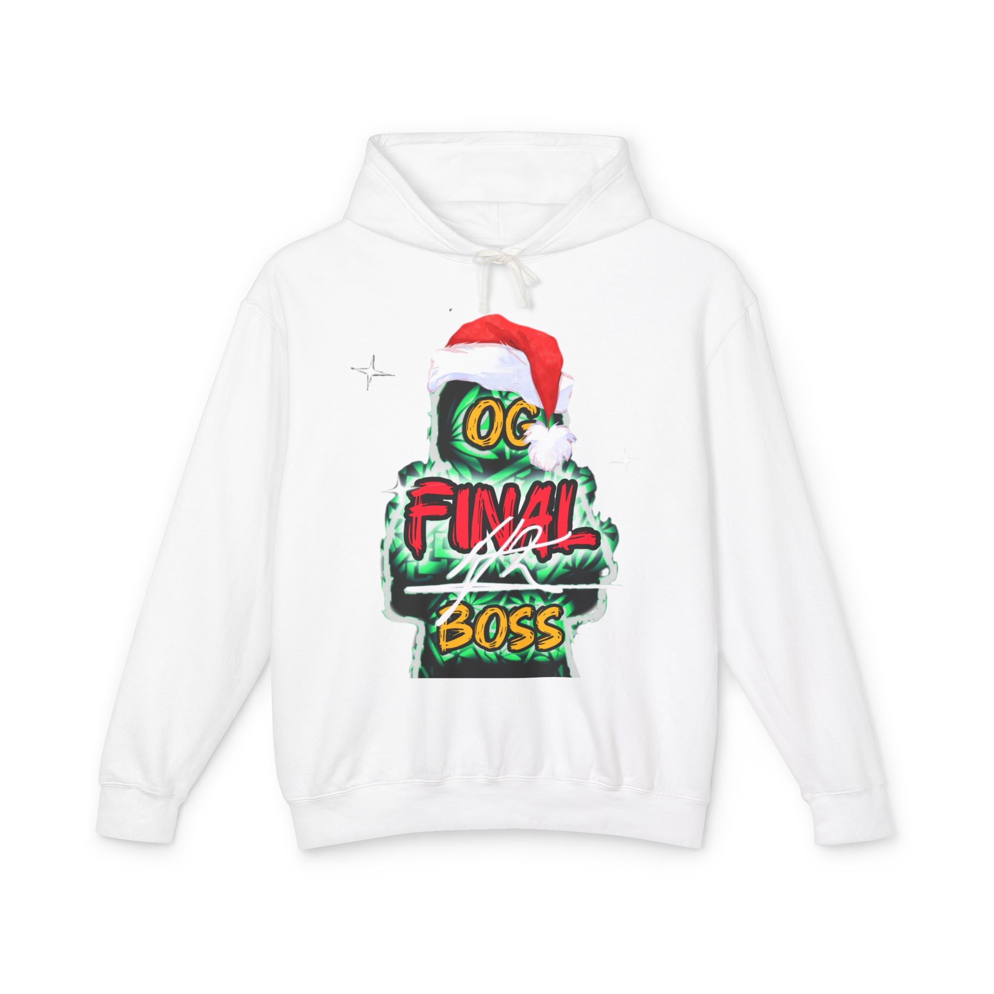 Final Boss OG Christmas Hoodie — Gamer Holiday Pullover with Santa Hat
