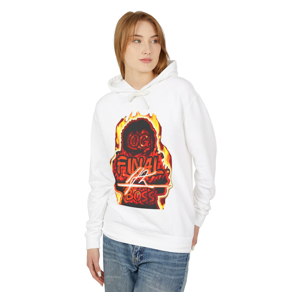 OG Final Boss Hoodie — Flame Orange - graphic Pullover