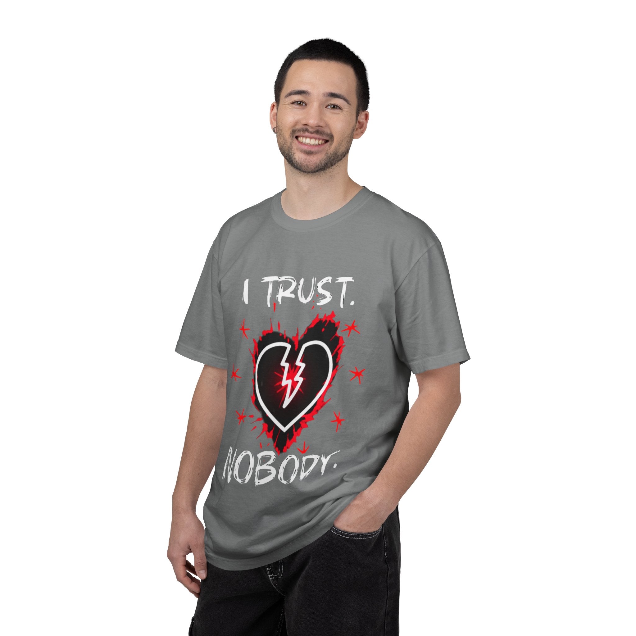 Broken Heart Graphic T-Shirt — Lightning Bolt Punk Tee