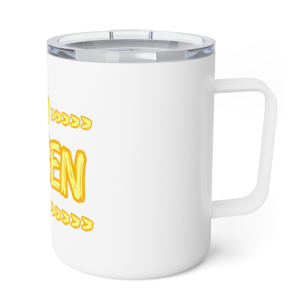 Queen Insulated Coffee Mug — 10oz Travel Tumbler with Crown Design