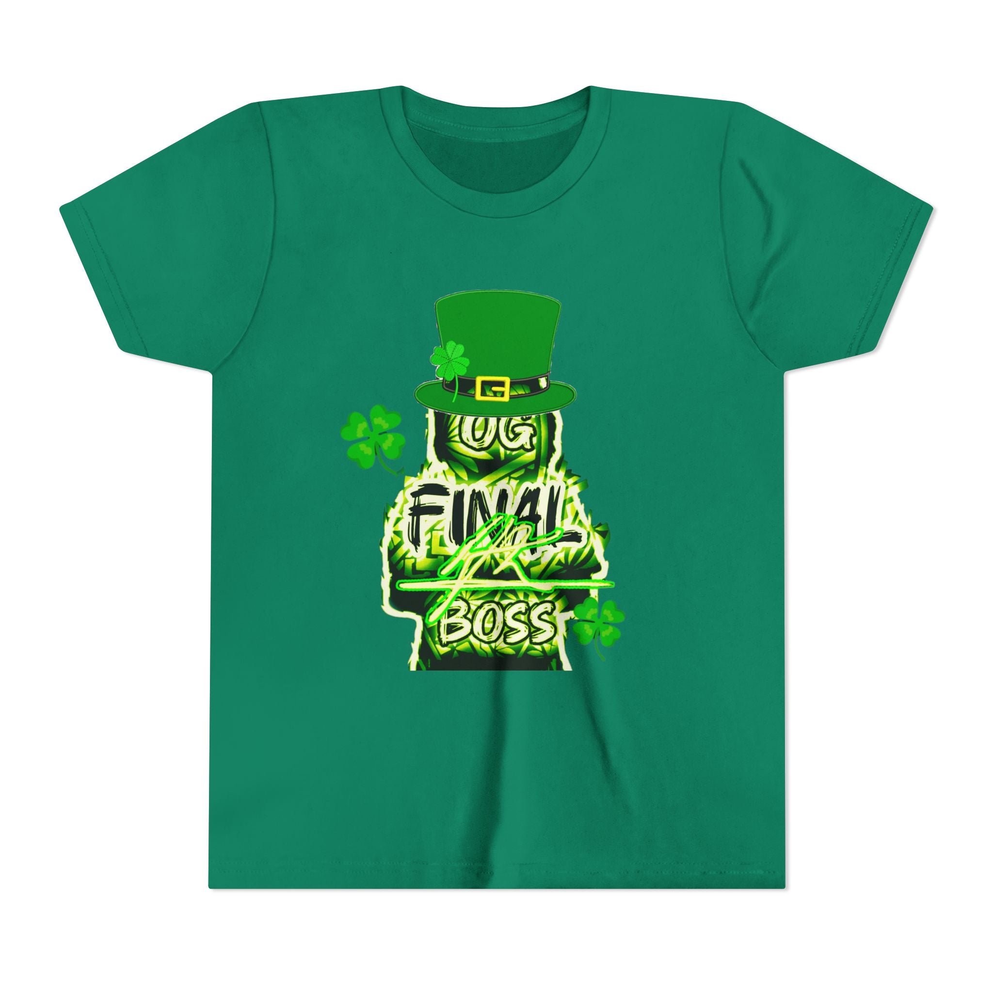 Youth Tee — "OG Final Boss" St. Patrick's Day Leprechaun Graphic