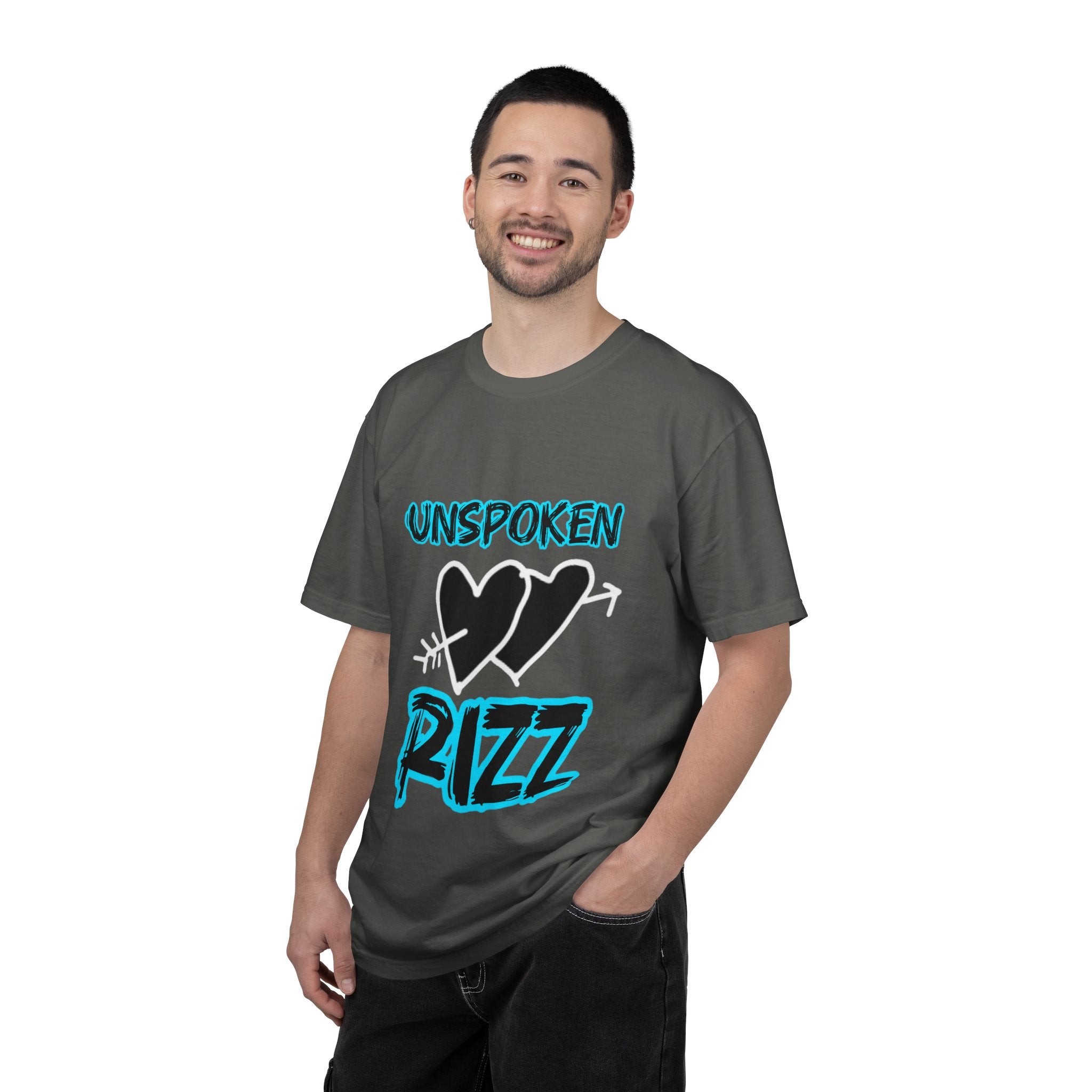 Unspoken Rizz Graphic T‑Shirt — 'Unspoken' Heart Front & 'Angel Rivera' Back