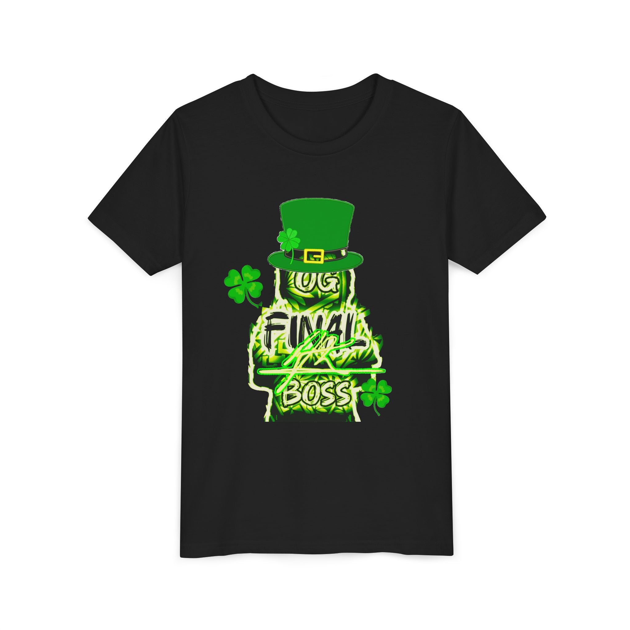 Youth Tee — "OG Final Boss" St. Patrick's Day Leprechaun Graphic