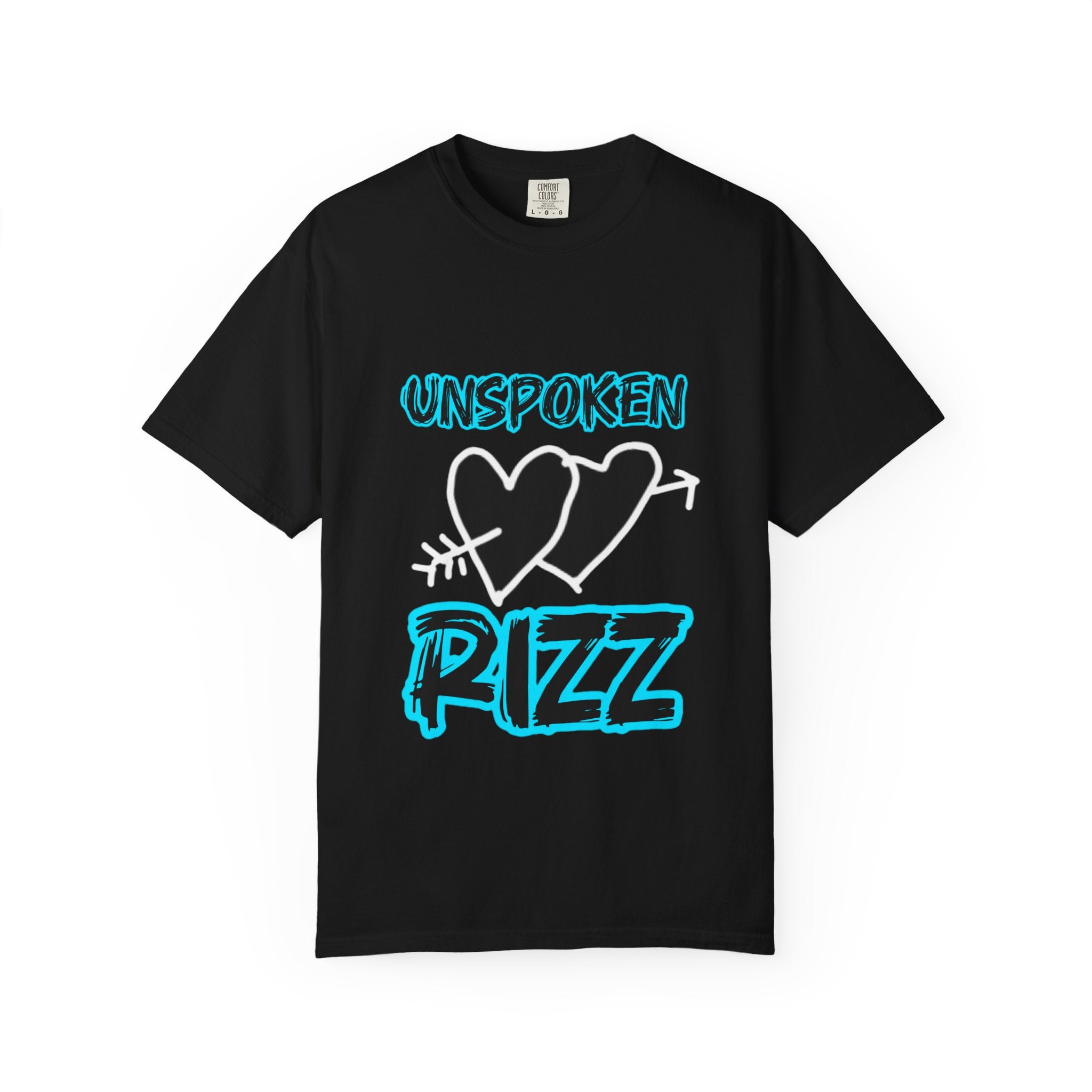 Unspoken Rizz Graphic T‑Shirt — 'Unspoken' Heart Front & 'Angel Rivera' Back