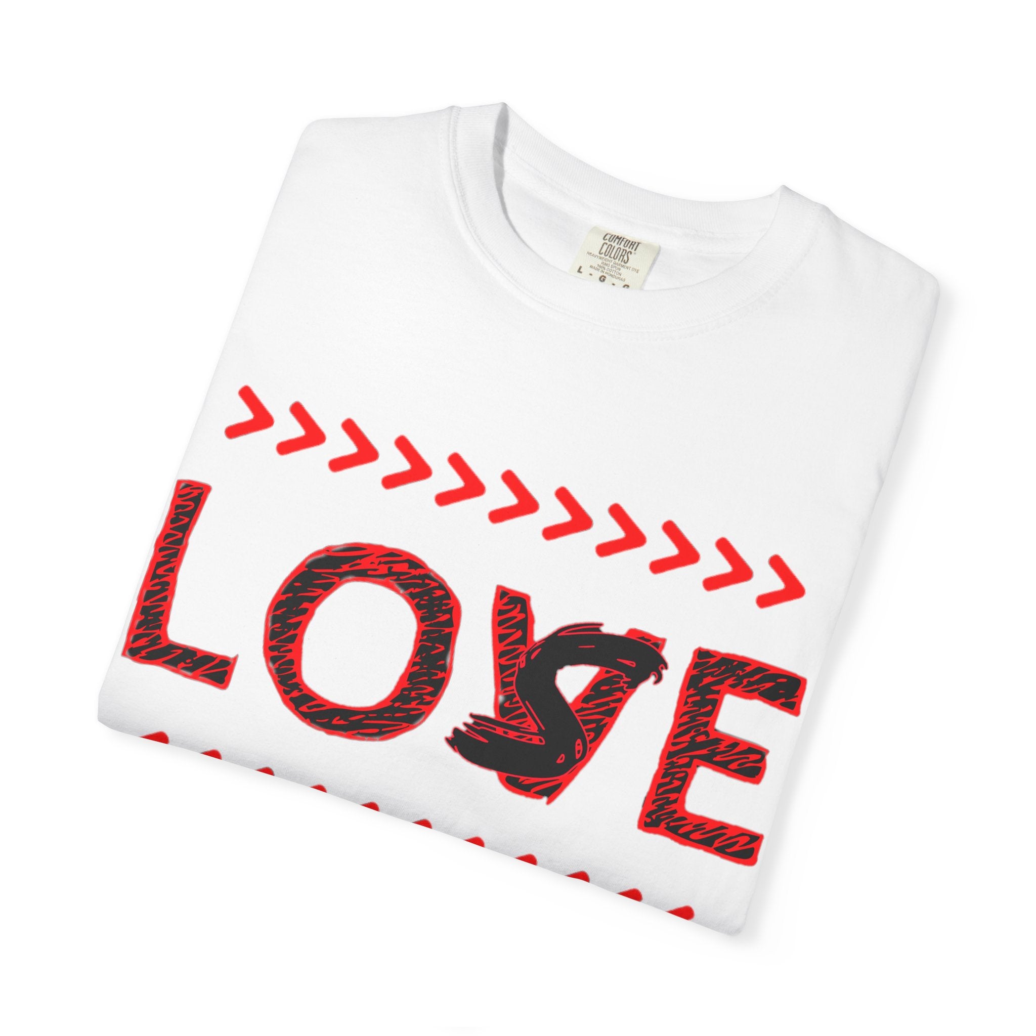 Love/Lose Graphic T-Shirt — Red Heartbeat Design (Angel Rivera)