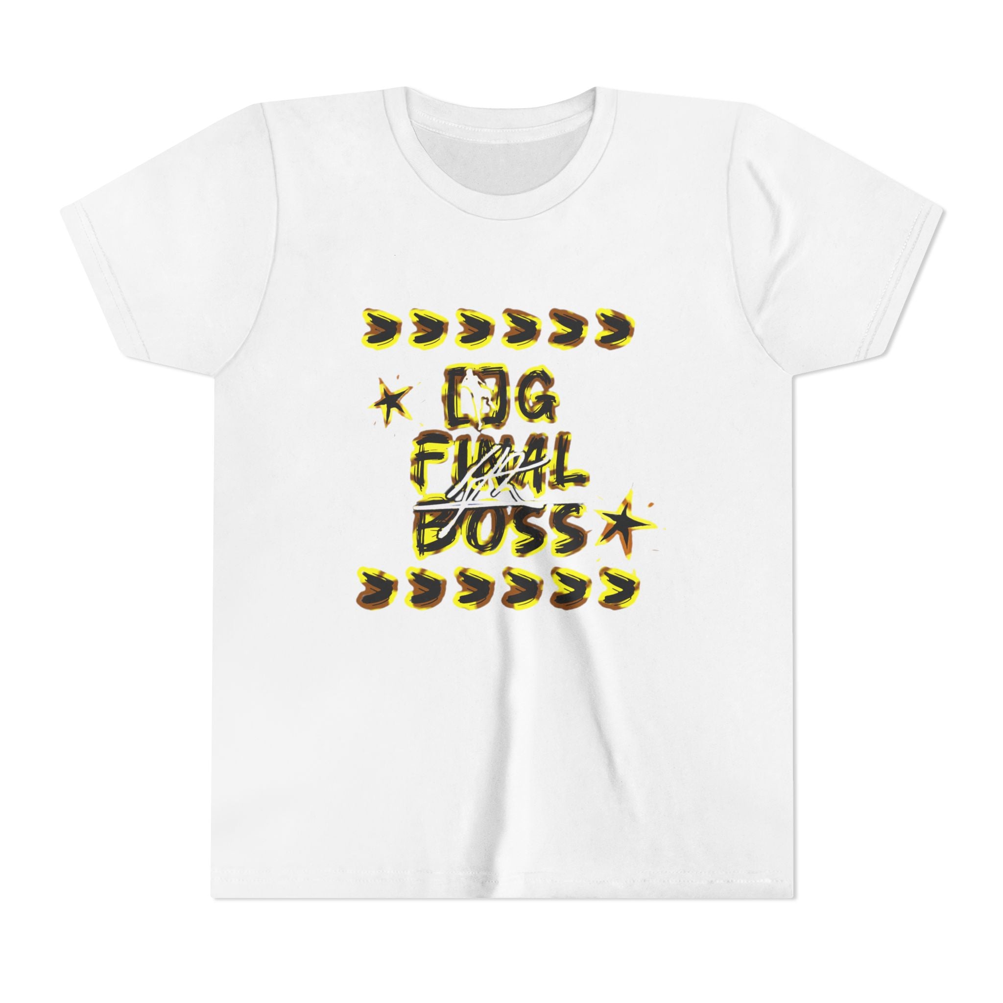 Youth Tee — "OG Final Boss" Graphic Shirt with Gold Star Nameback