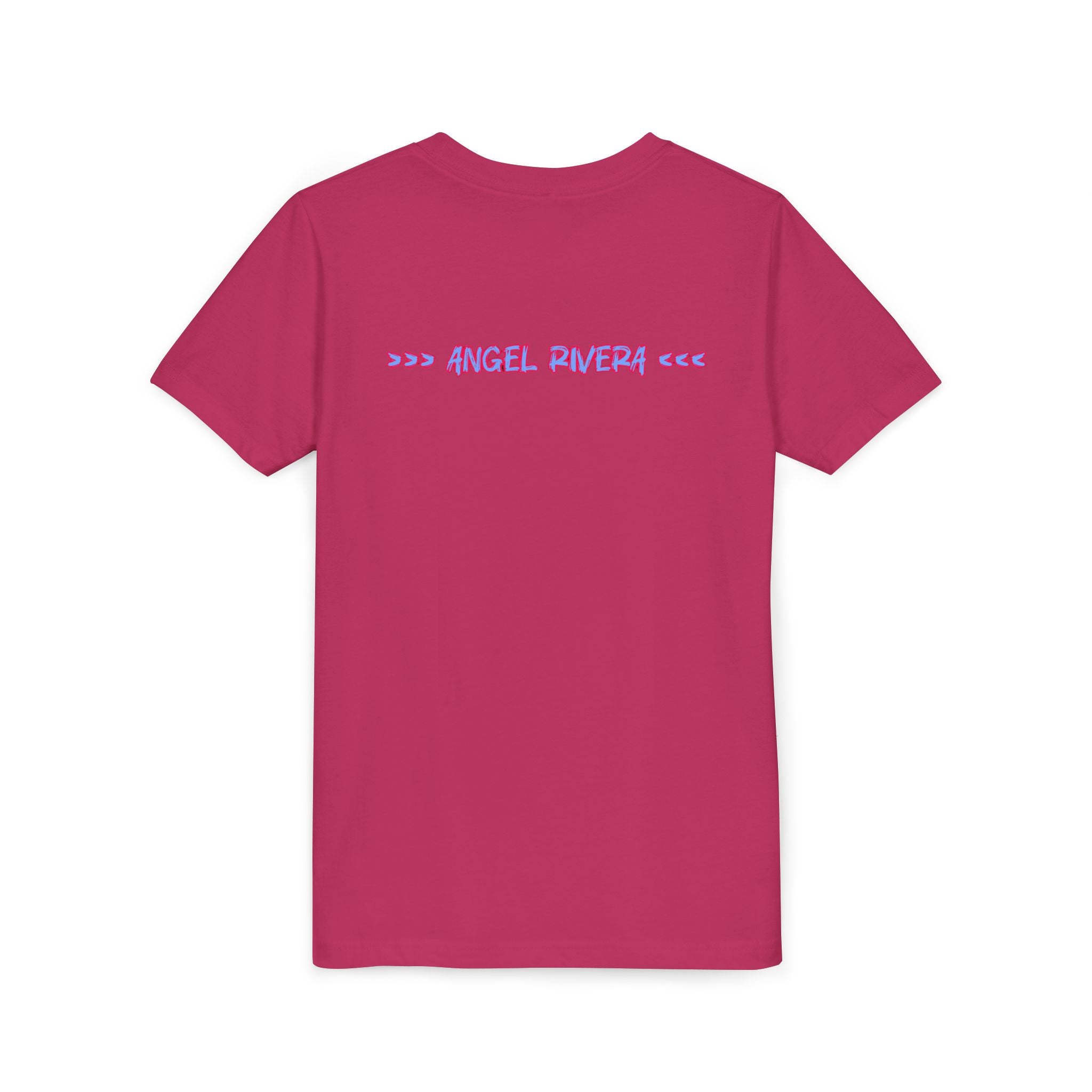 Youth Tee - 'I Trust Nobody' Neon Pink and Blue Broken Heart Graphic