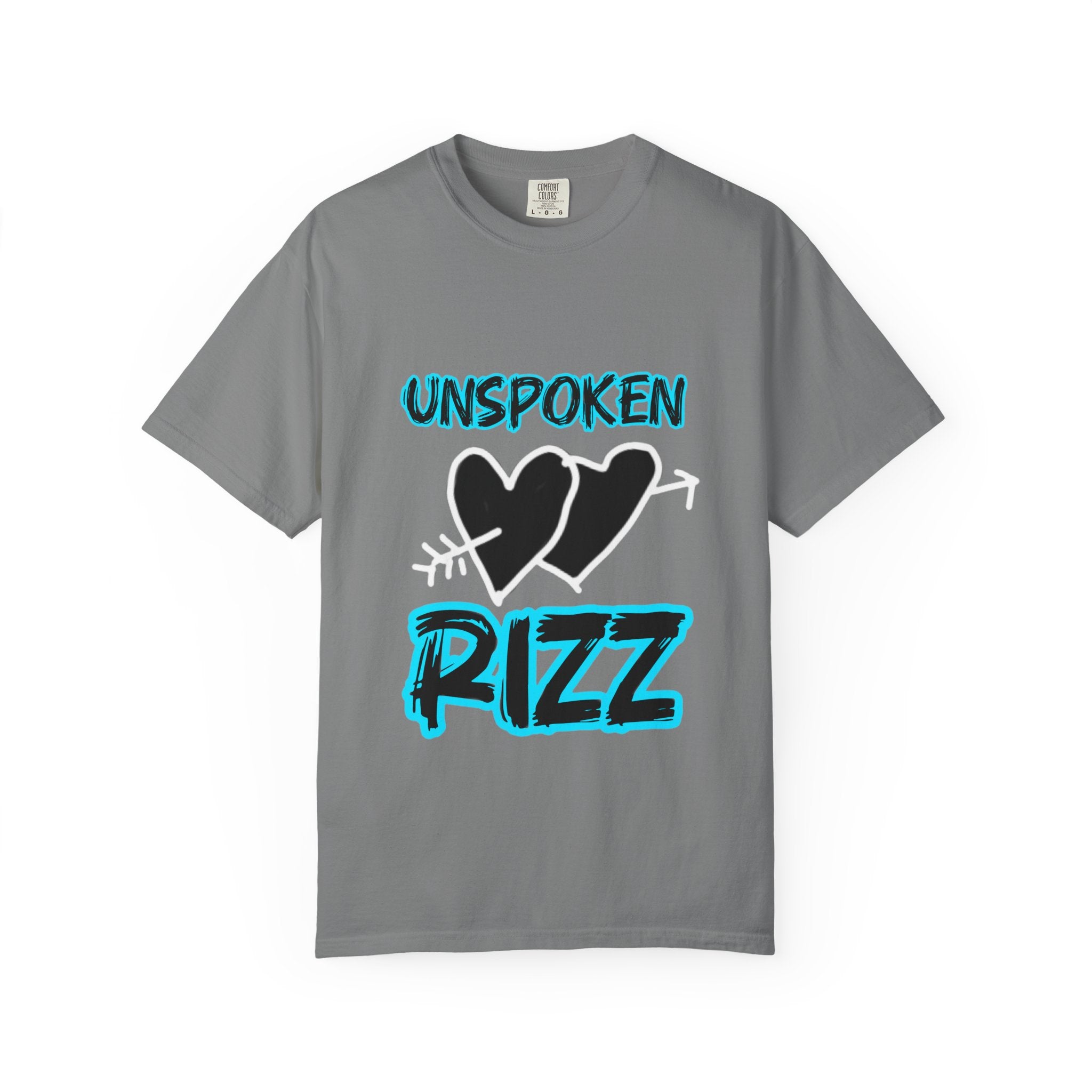 Unspoken Rizz Graphic T‑Shirt — 'Unspoken' Heart Front & 'Angel Rivera' Back