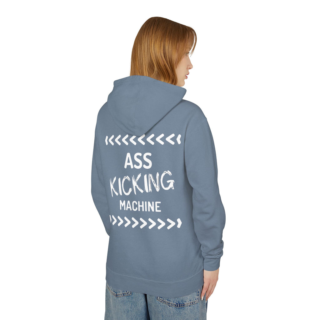 Hoodie — "Ass Kicking Machine" Lightweight Casual Pullover