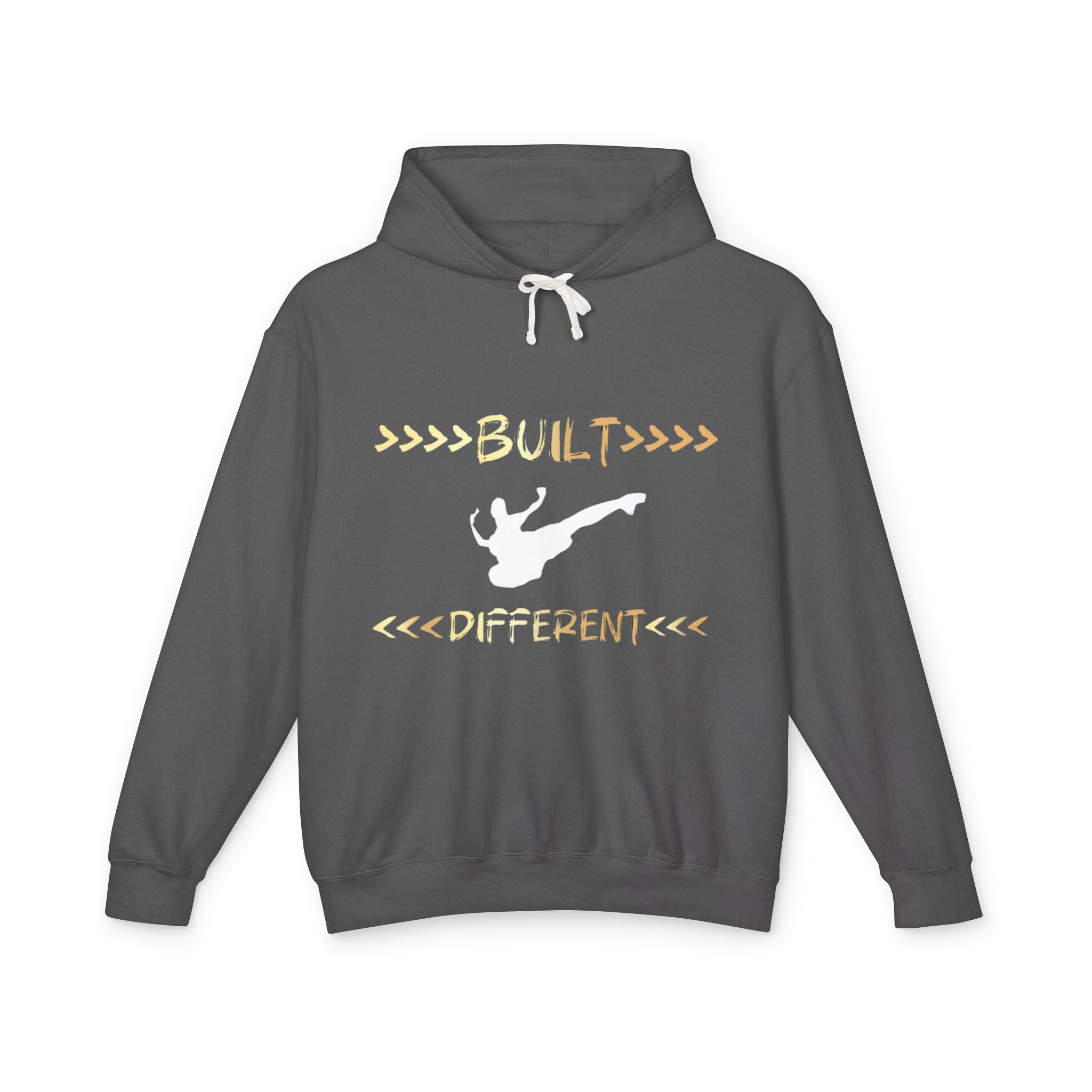 Built Different Martial Arts Hoodie — Karate Kick Graphic Pullover